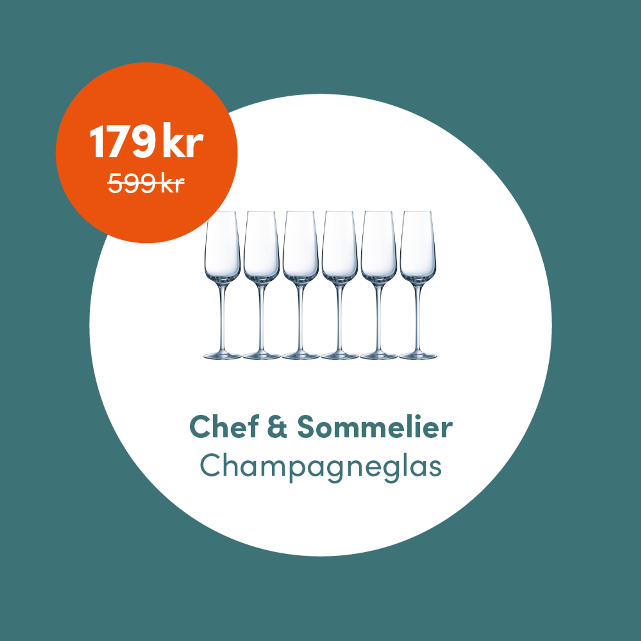 Medlemsklipp! Chef & Sommelier champagneglas 179 kr