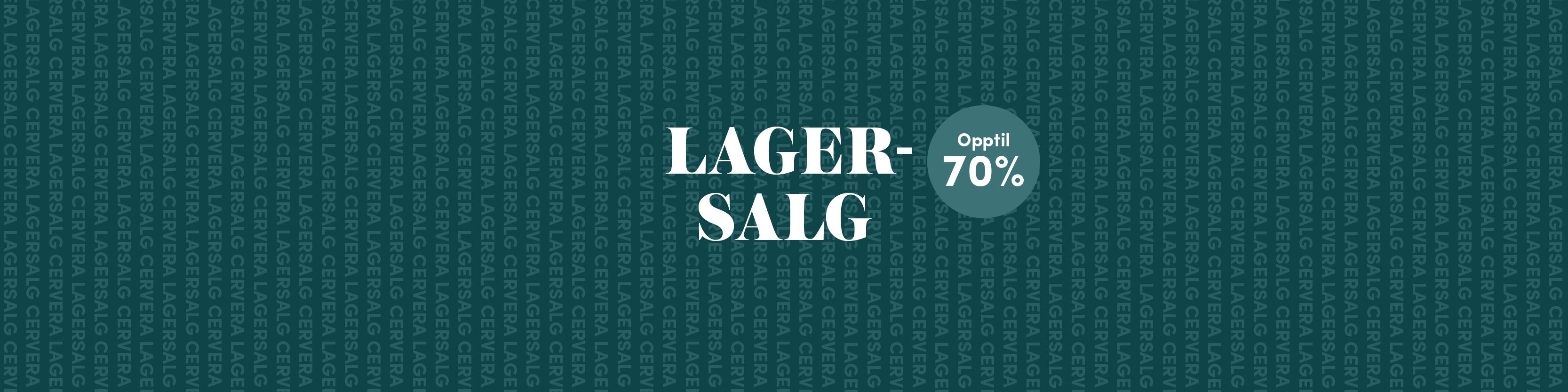 Lagersalg - opptil 70%