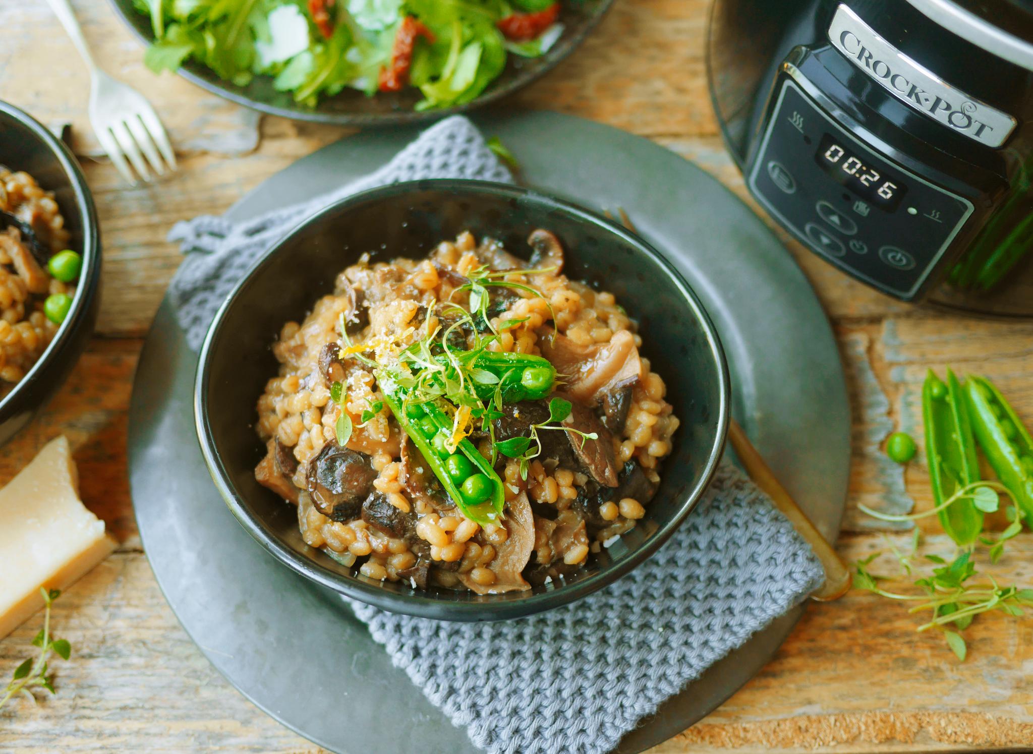 Crock Pot reseptit haudutuspata risotto sienirisotto