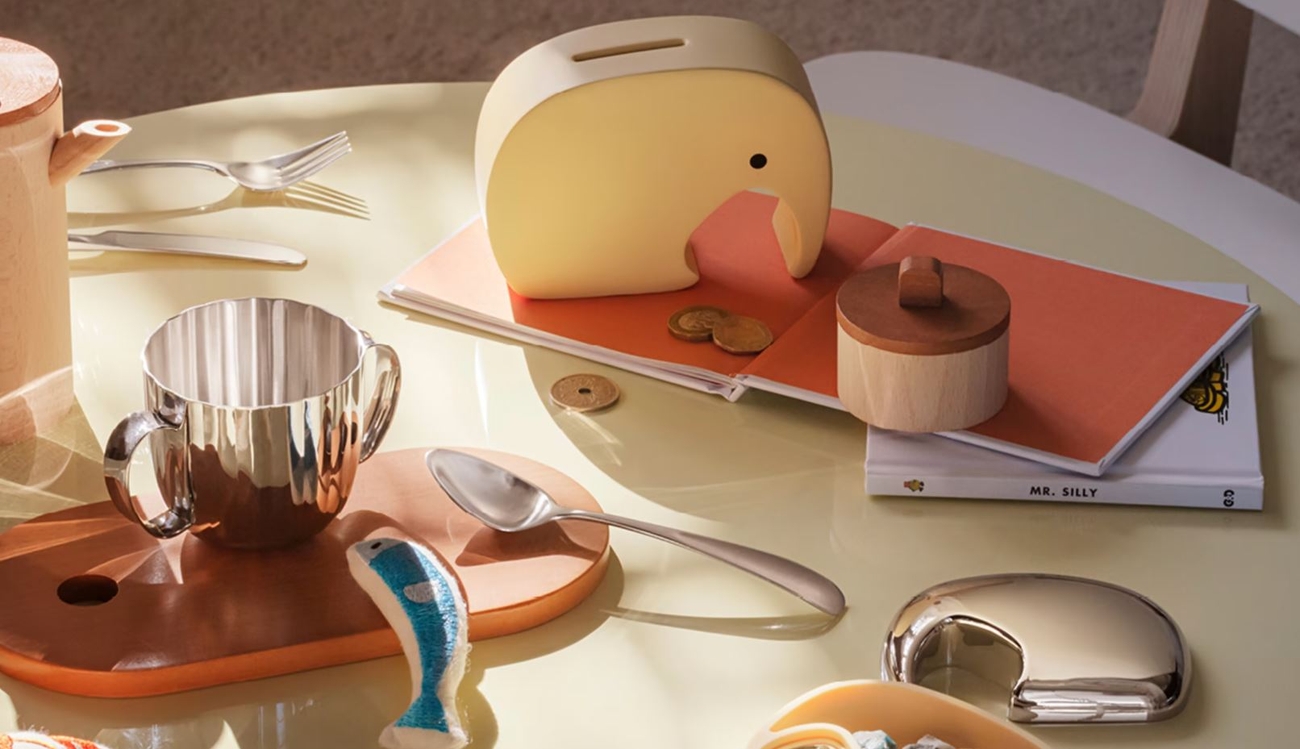 doppresent till kille gul sparbössa från Georg Jensen