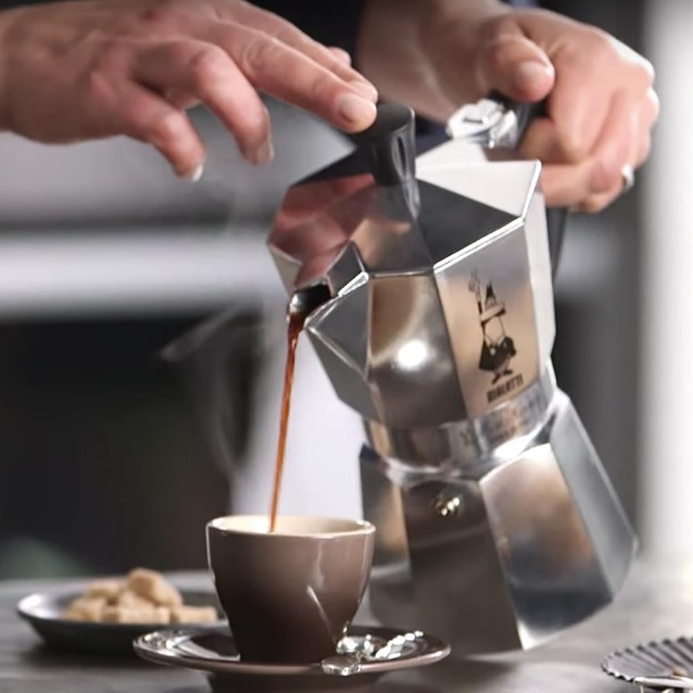 Bialetti Moka Express Mutteripannu Ruostumaton teräs Espressokuppi Espresso Kahvitauko