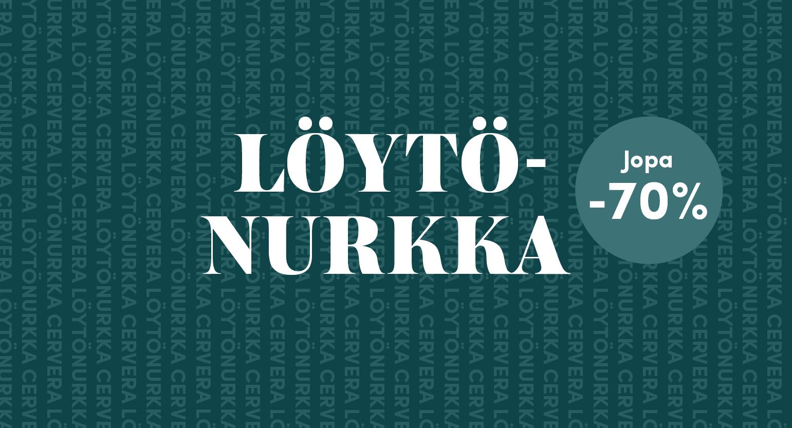 Löytönurkka - Jopa -70%