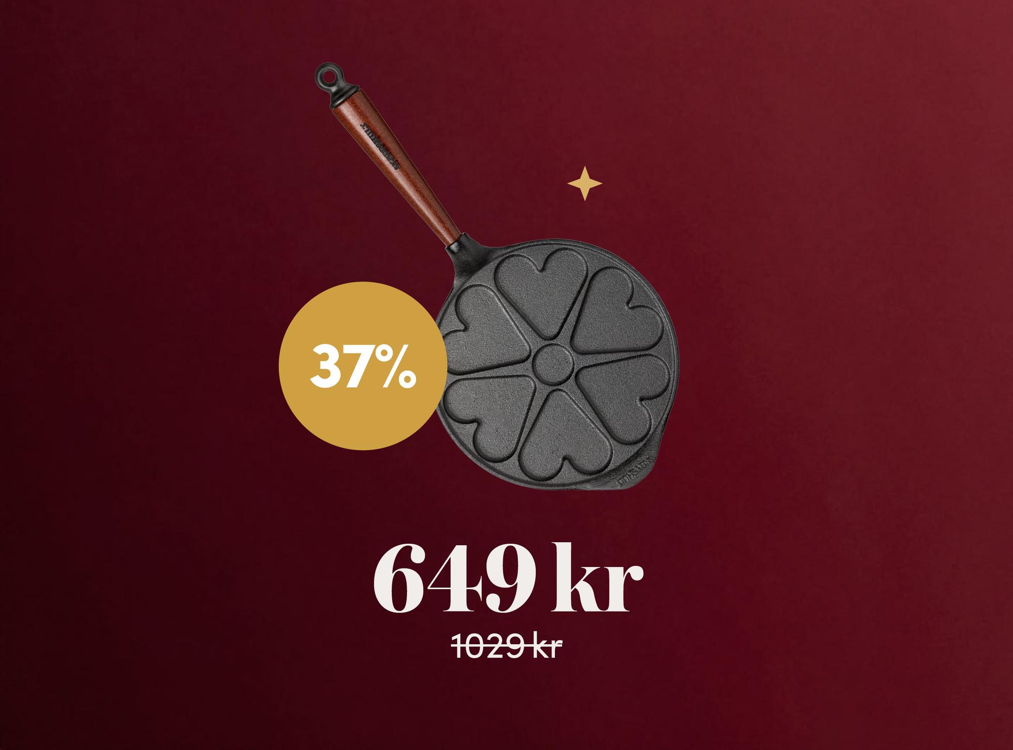 Julkalender Skeppshult plättlagg hjärta 22 cm för 649 kr