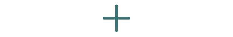 Teal plus sign icon.