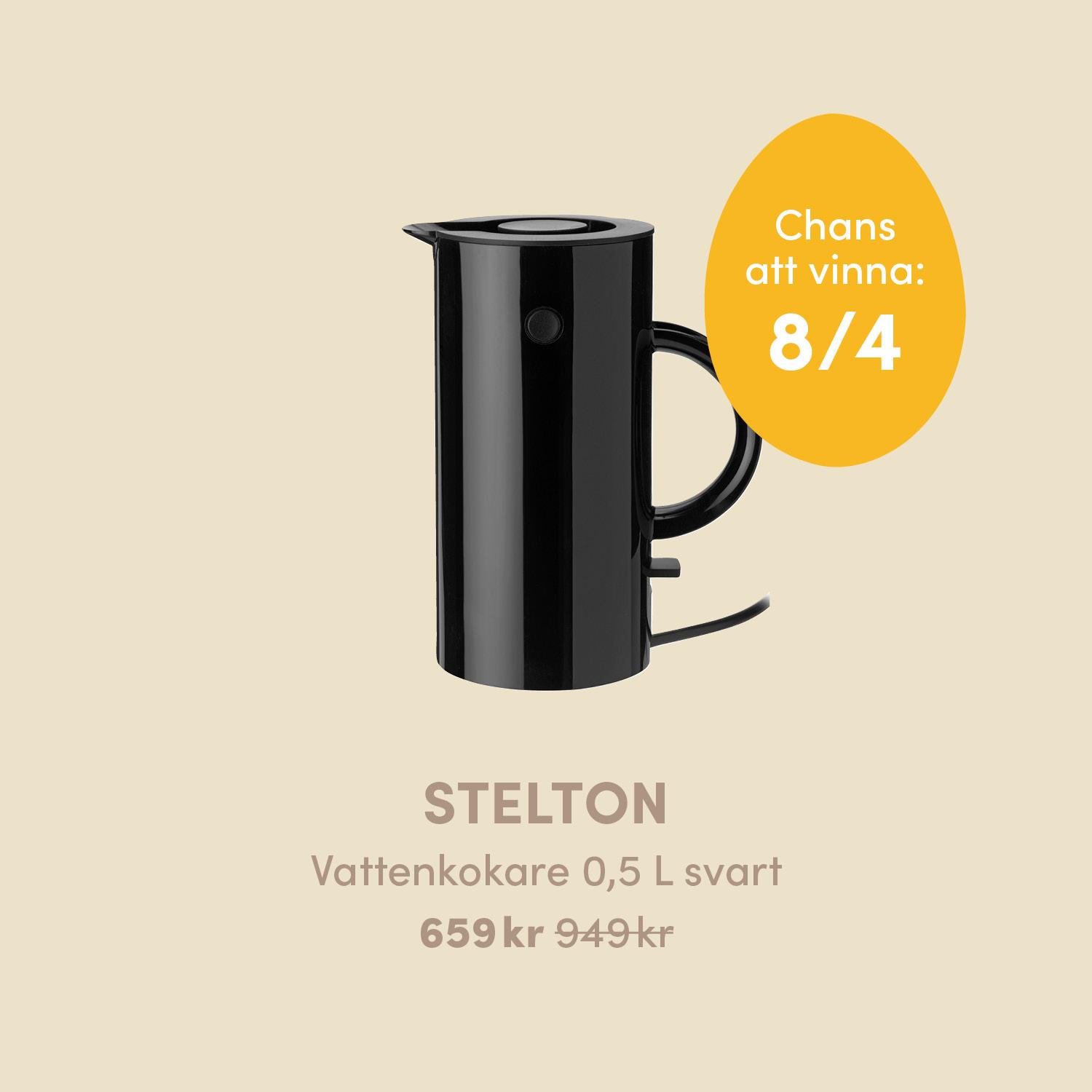 Lucka 4 - Stelton vattenkokare 0,5 L svart