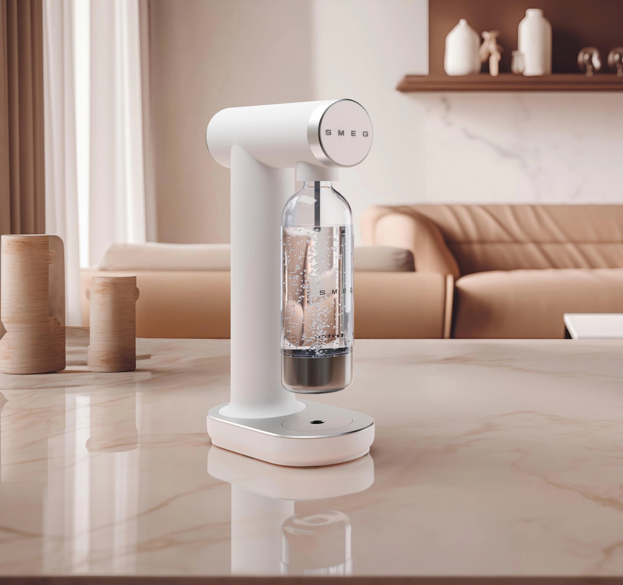 Smeg kullsyremaskin hvit