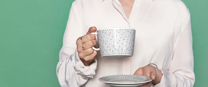 Jumbokopp med tilhørende fat