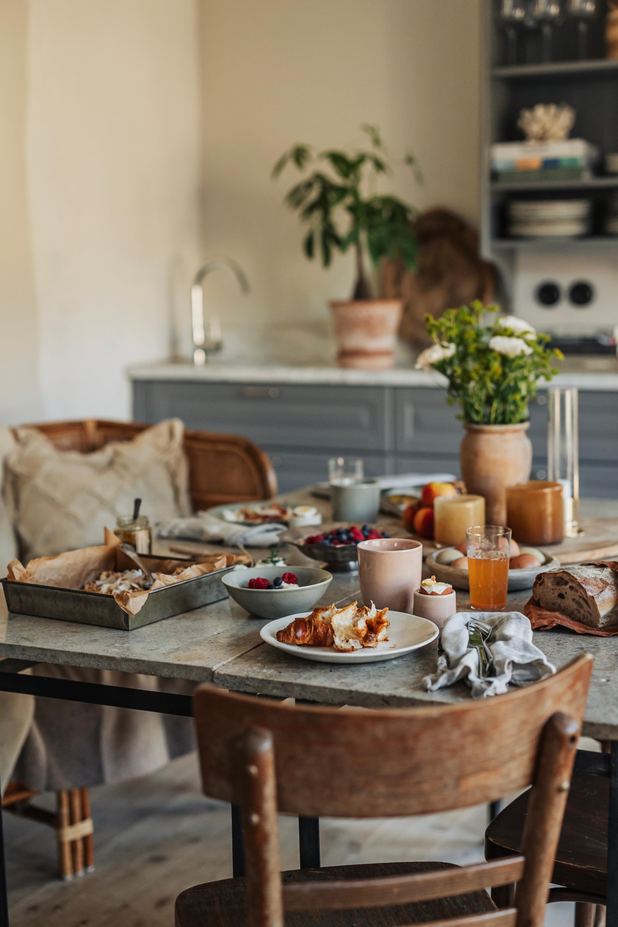 Cervera kök uppdukat frukost