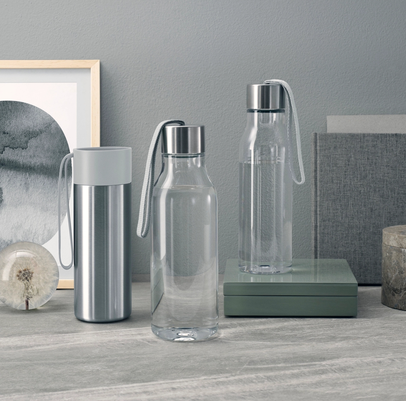 eva solo juomapullo marmoripöydällä