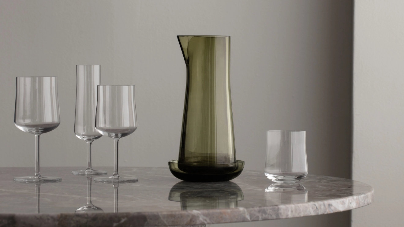 Kannor & Karaffer i grönt och klart glas