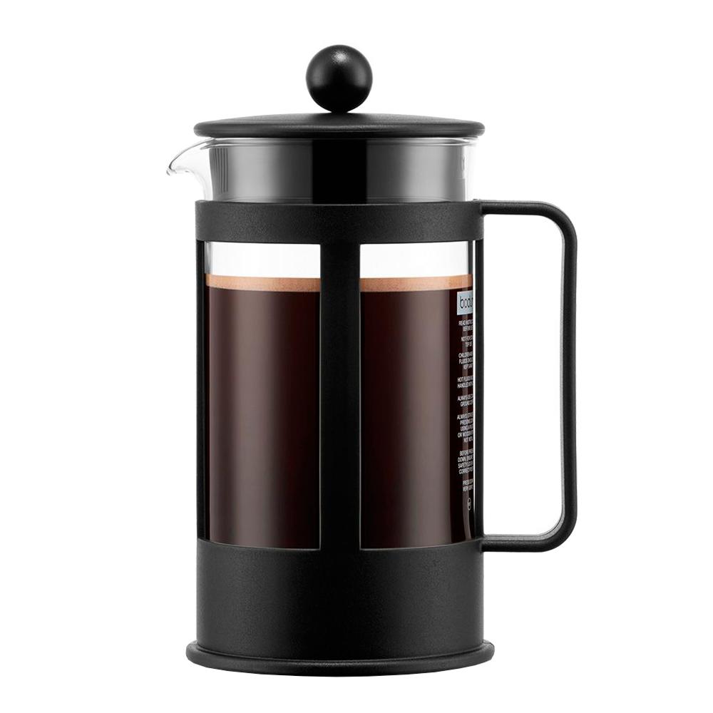 Bodum Kenya pressopannu borosilikaattilasi kirkas musta