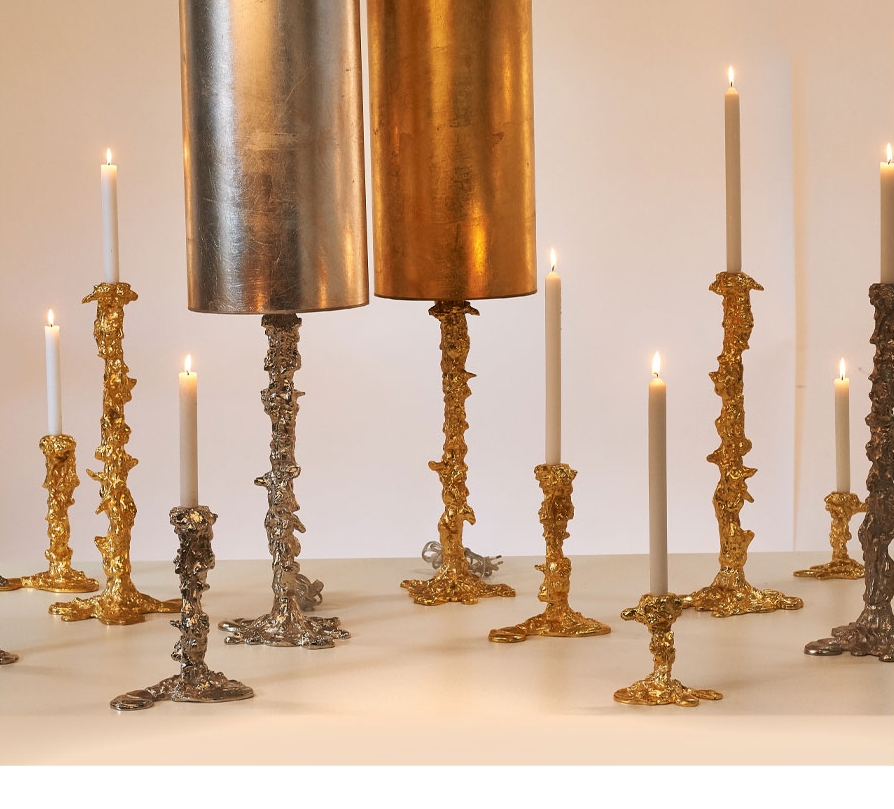 Pols Potten Drip lysestake og lampefot