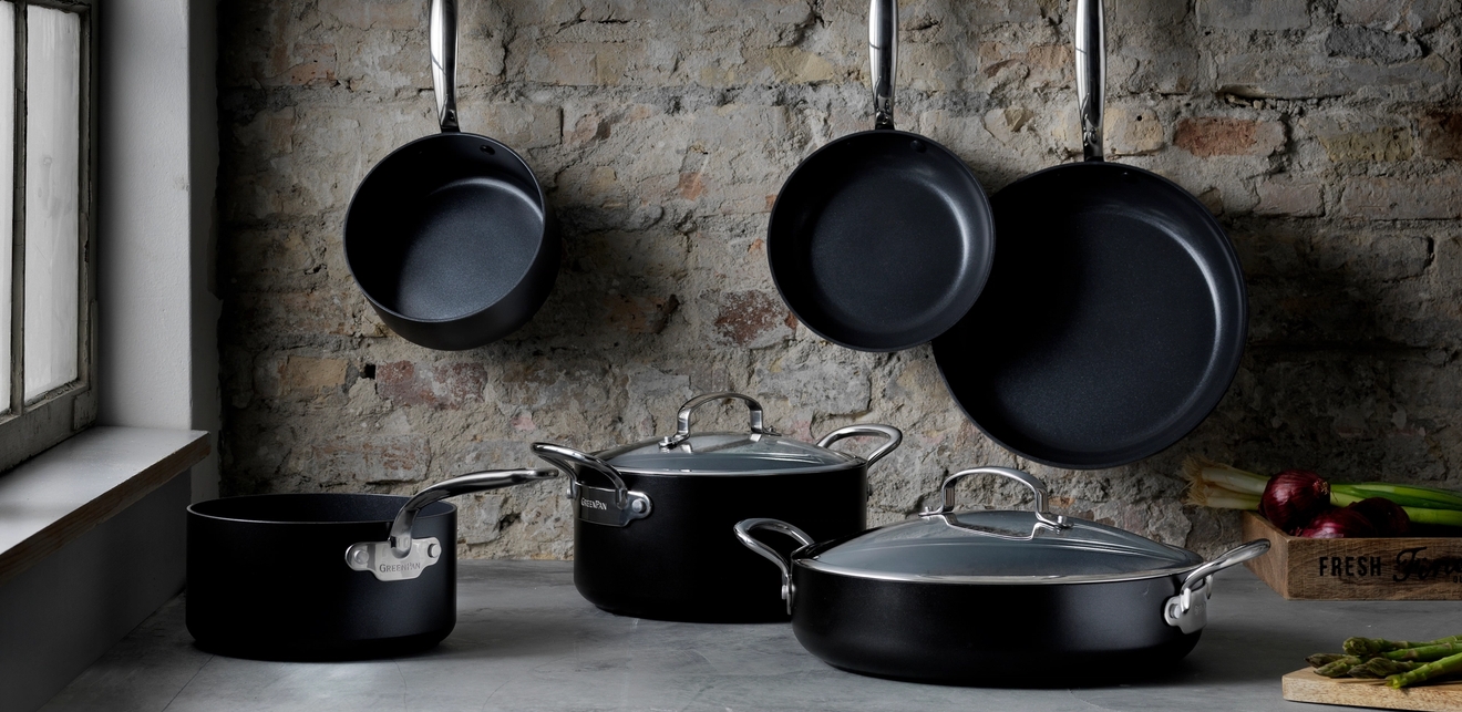 GreenPan paistinpannut ja kattilat keittiössä