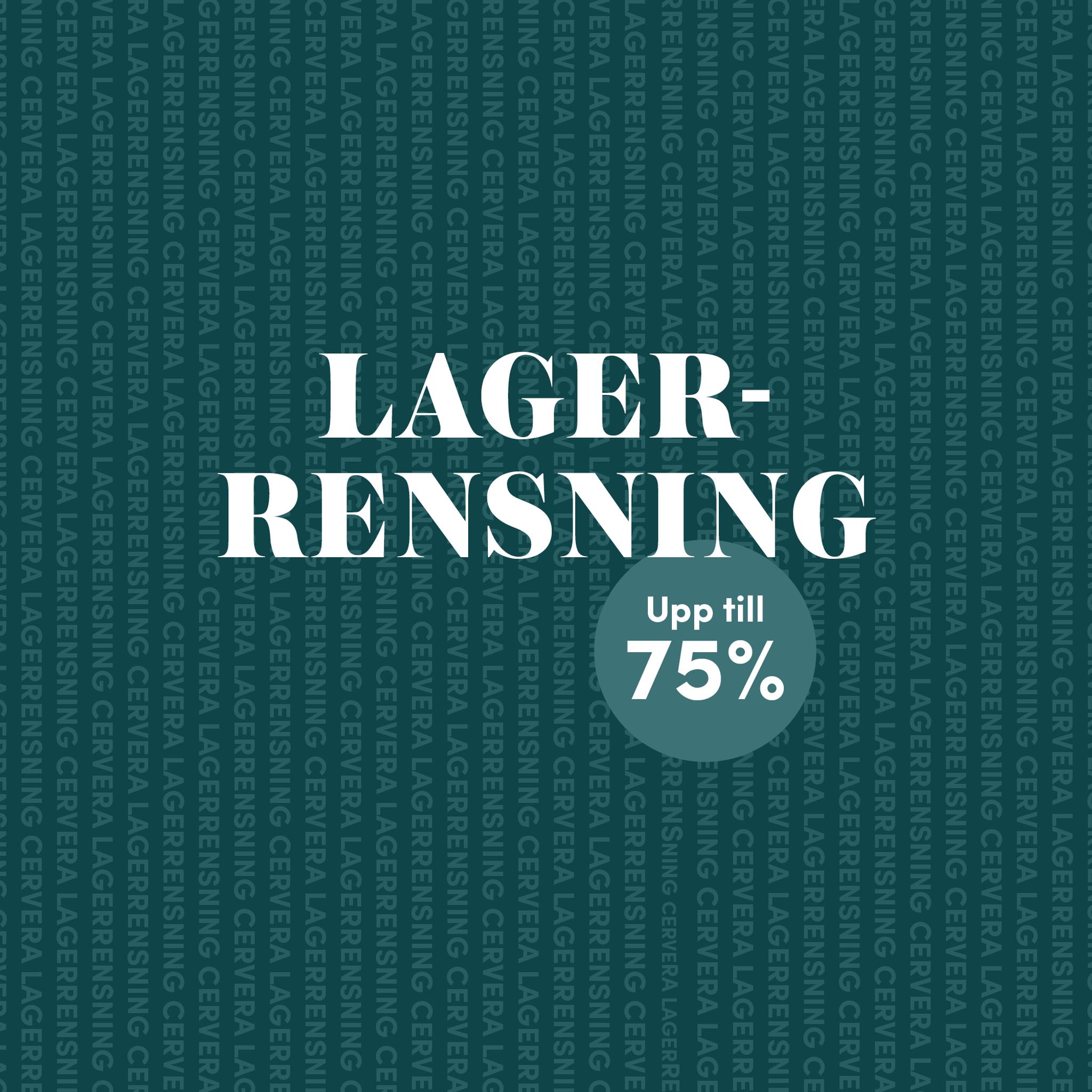 Lagerrensning - upp till 75% rabatt
