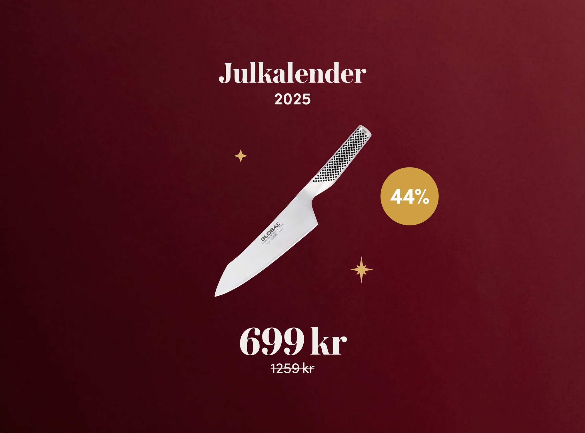 Julkalender - Global kockkniv för 699 kr