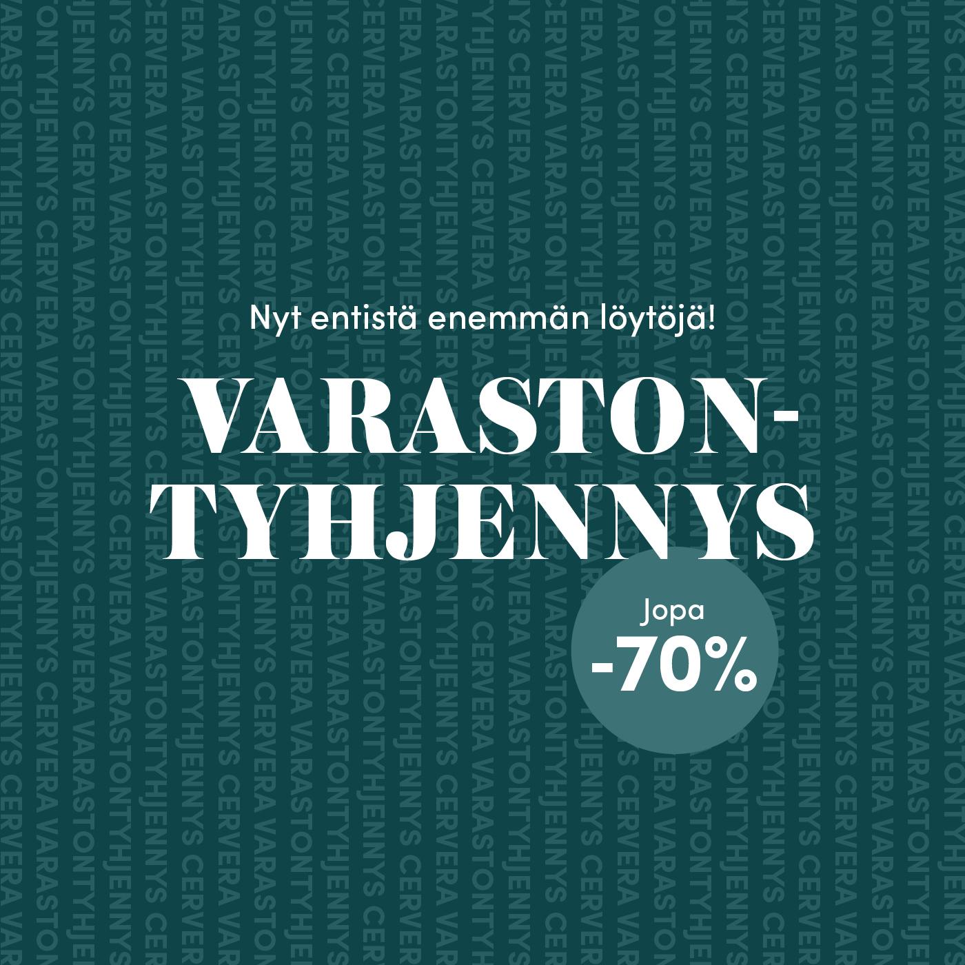 Varastontyhjennys tarjoaa nyt entistä enemmän löytöjä jopa 70 prosentin alennuksella.