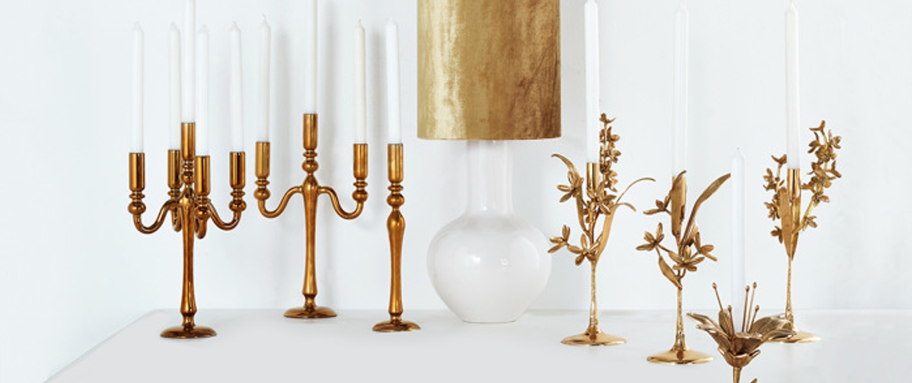 Kandelabre i messing