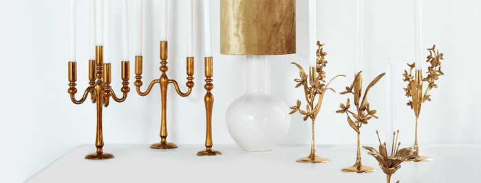 Kandelabre i messing