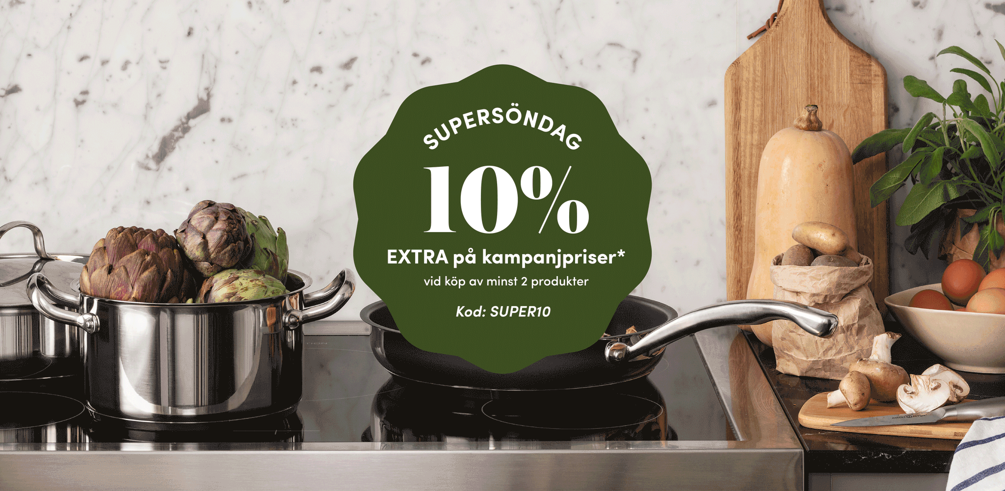 10% extra på kampanjpriser* - ange kod SUPER10