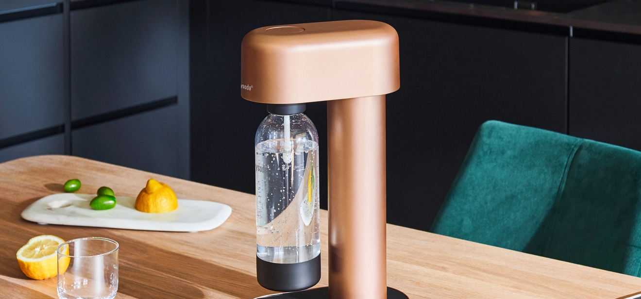 Mysoda Ruby Hiilihapotuslaite copper kupari pullo kivenäisvesi