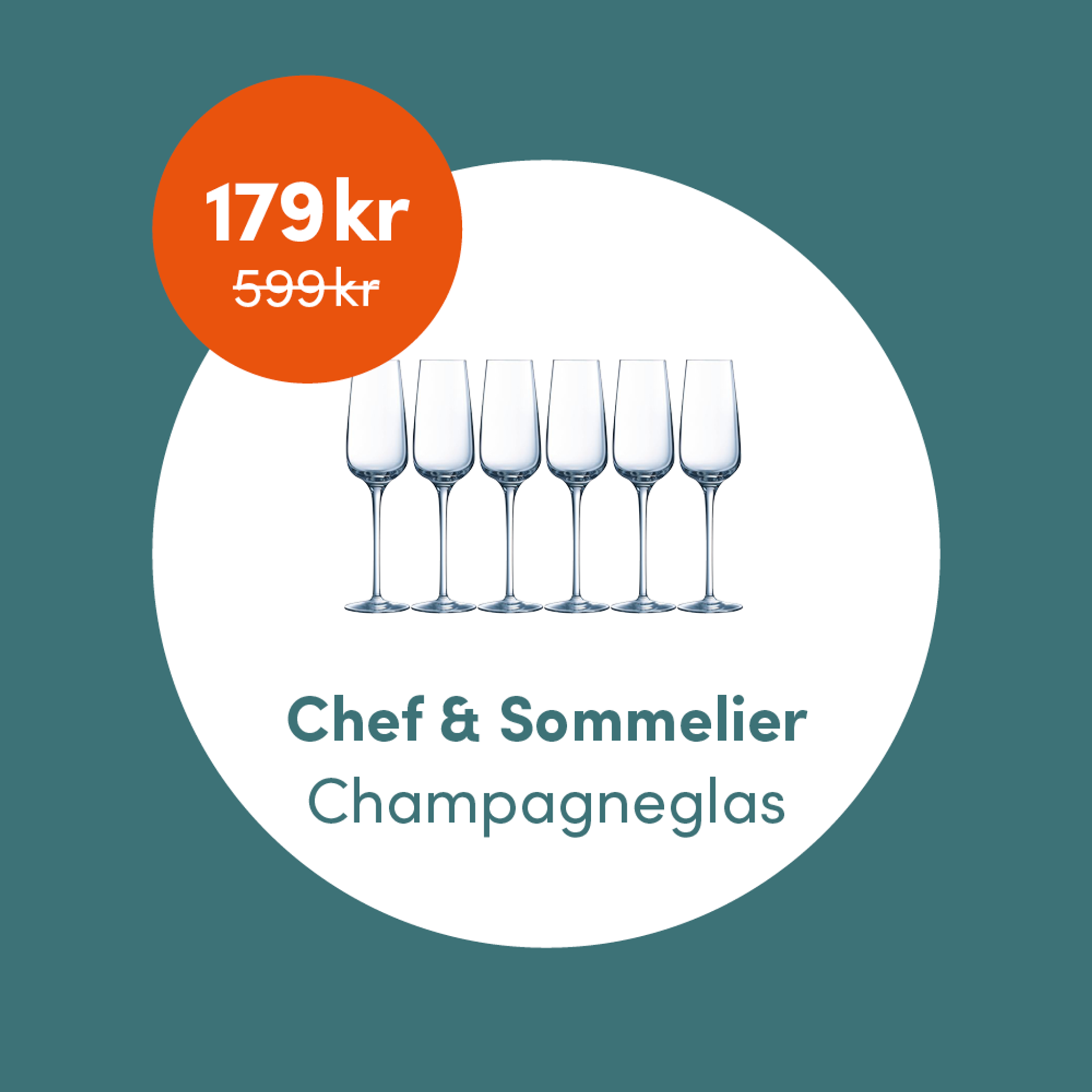Medlemsklipp! Chef & Sommelier champagneglas 179 kr