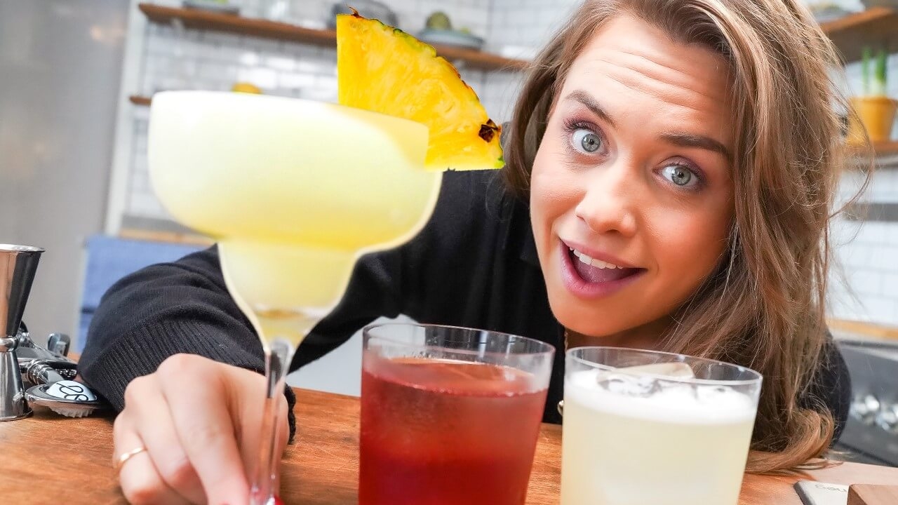 Margaritaglas med en frozen margarita