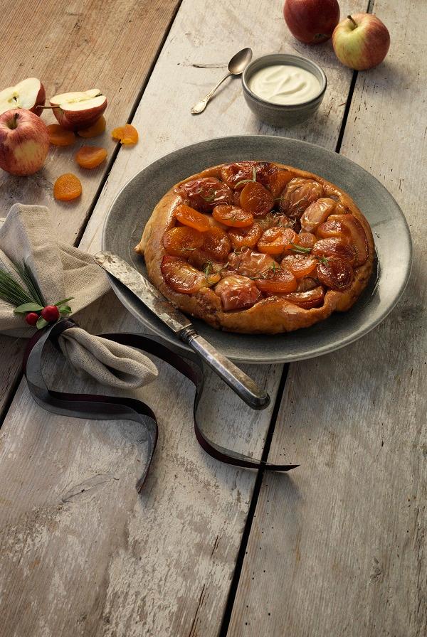 Äpple-aprikos Tarte Tatin