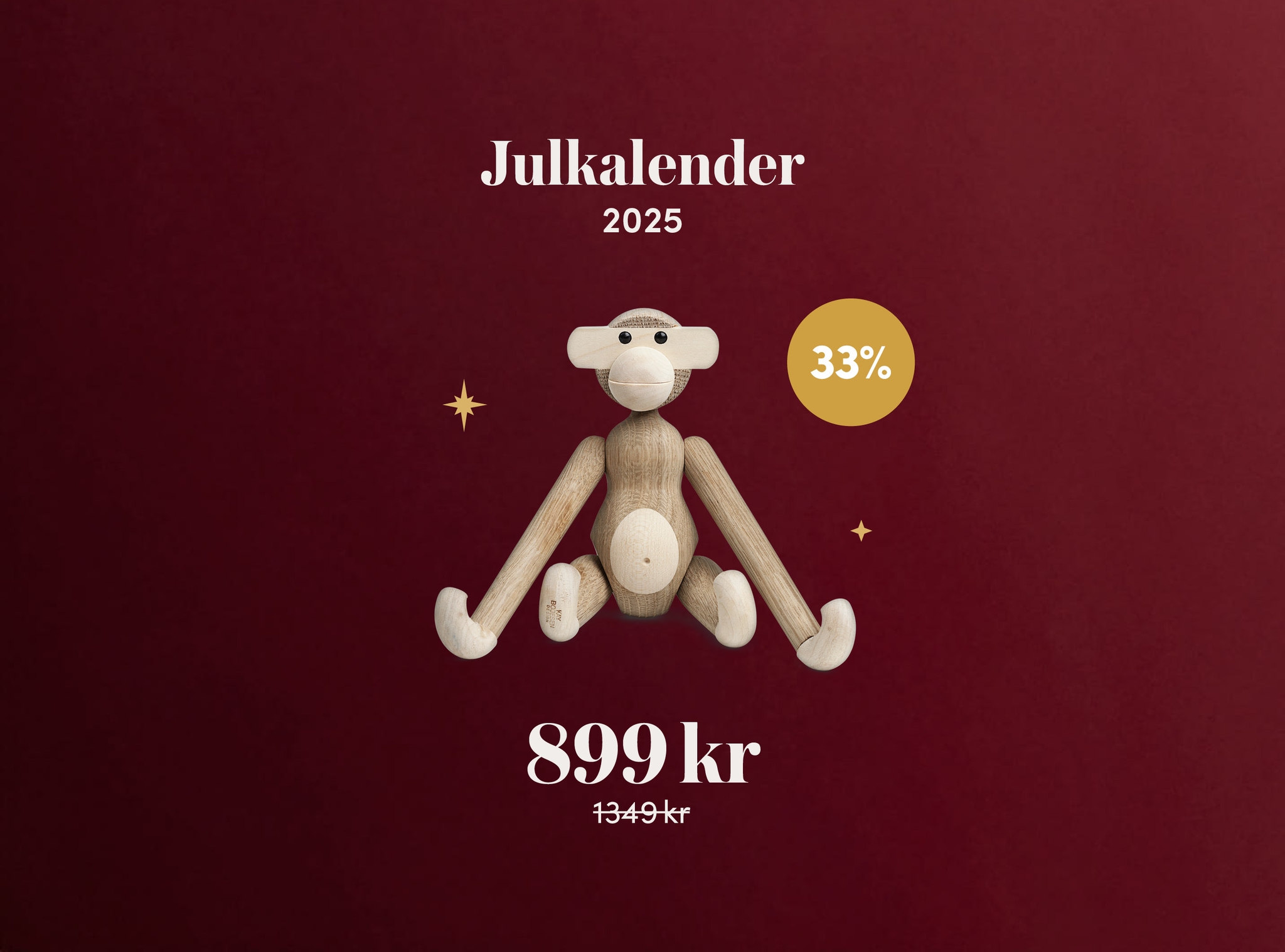 Kay Bojesen apa 20 cm ek/lönn för 899 kr