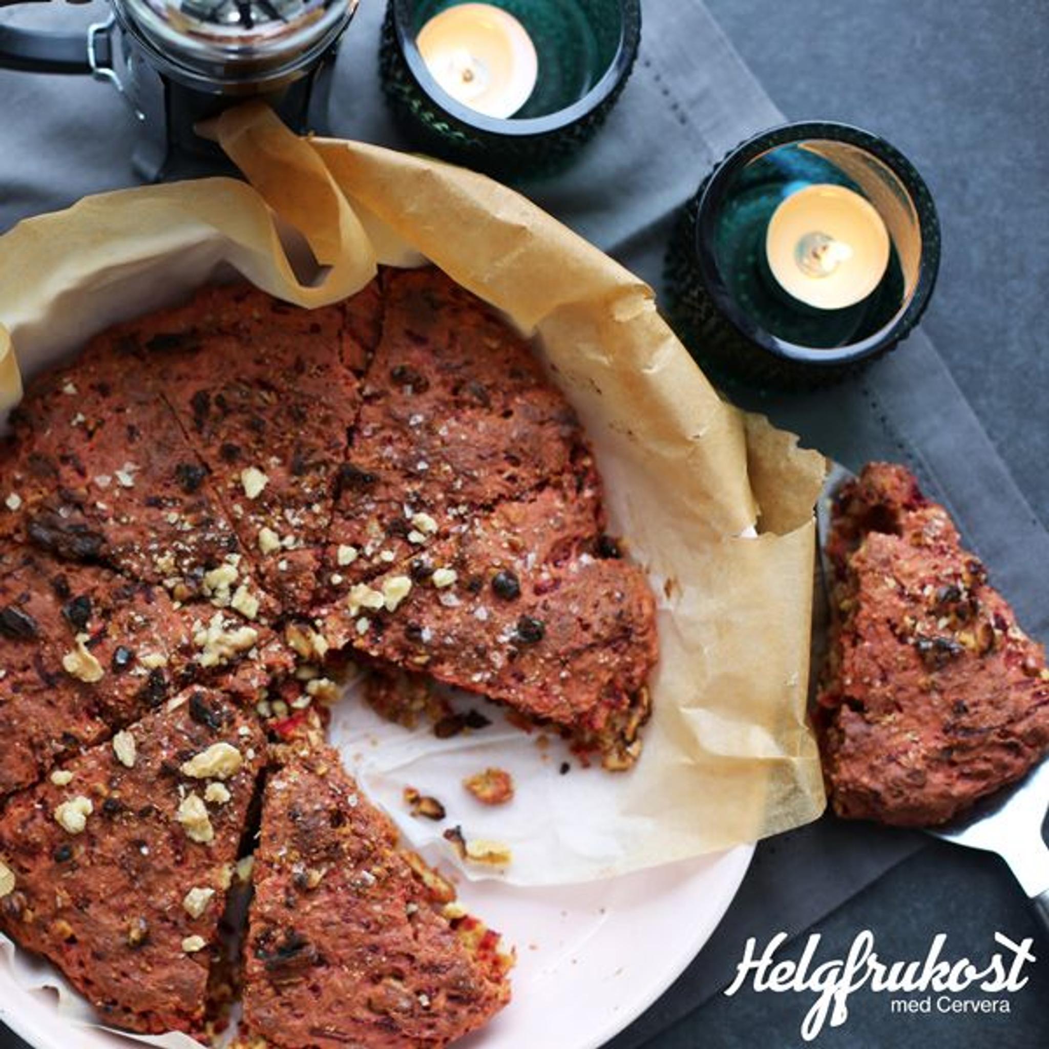 Rødbetebrød med valnøtter