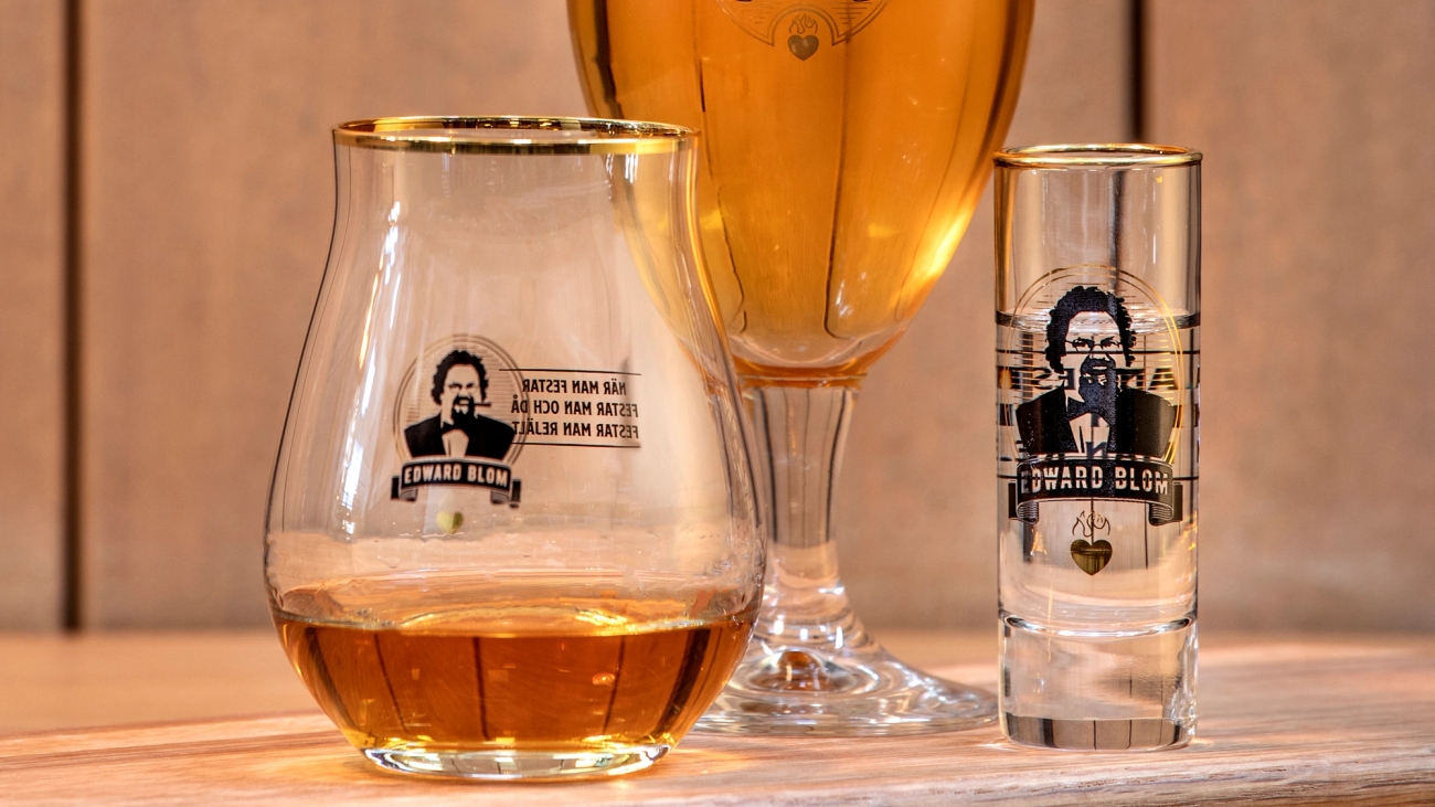 Edward Blom ölglas och shotglas