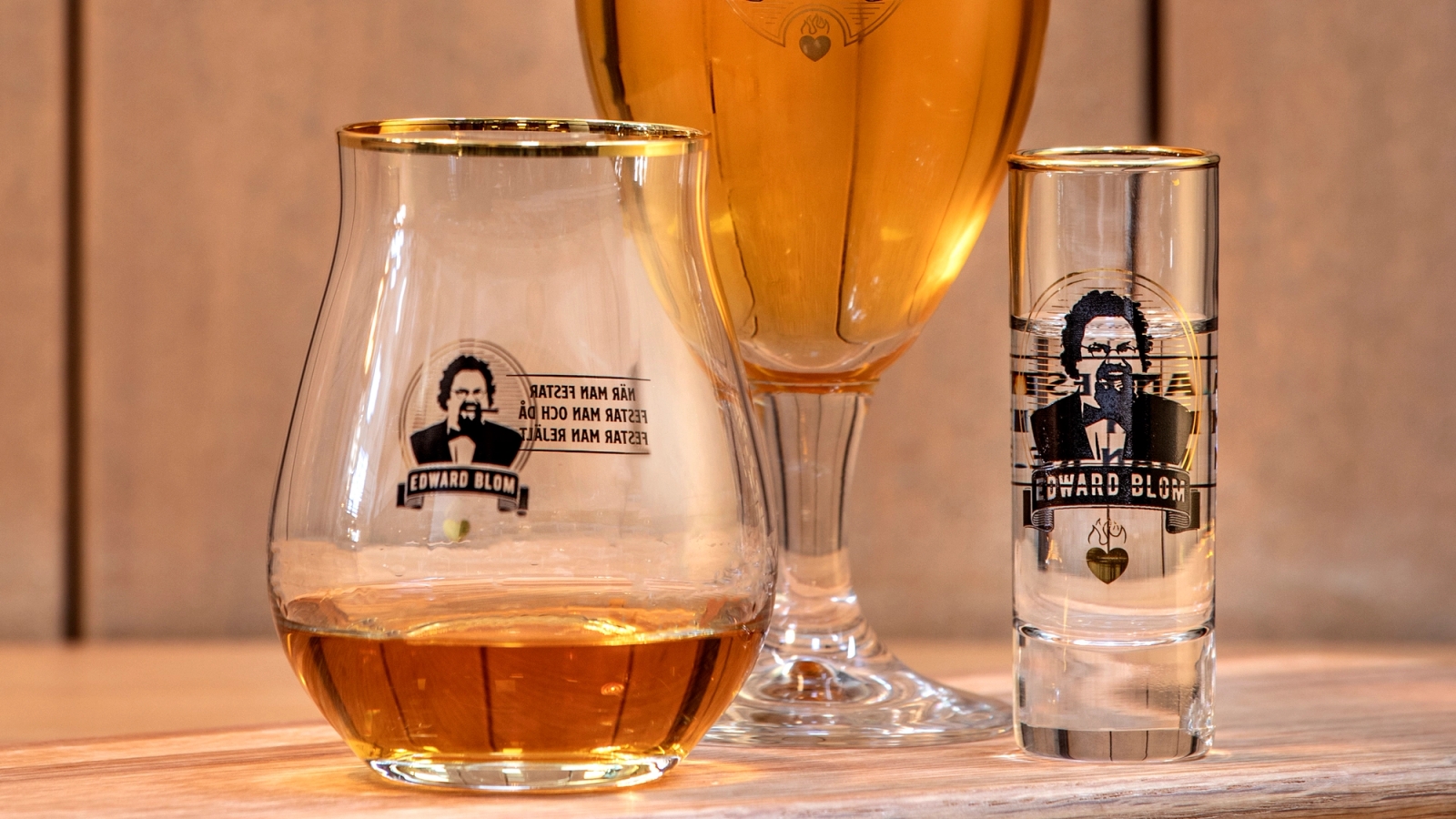 Edward Blom ölglas och shotglas