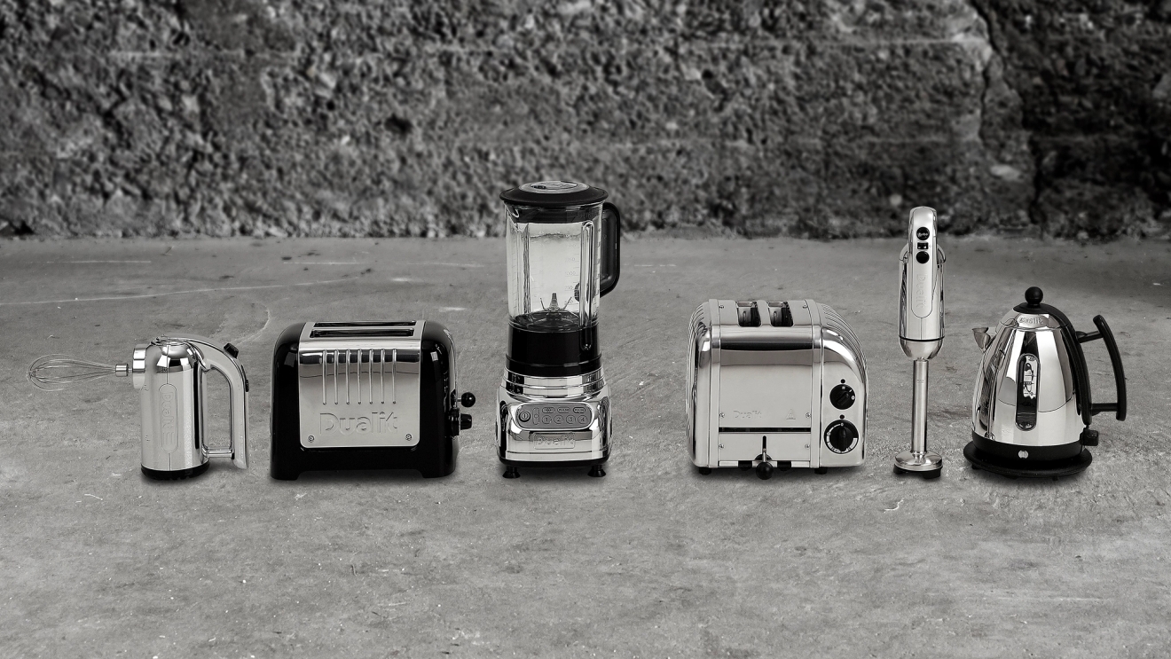 Dualit brødrister, håndmikser, vannkoker 