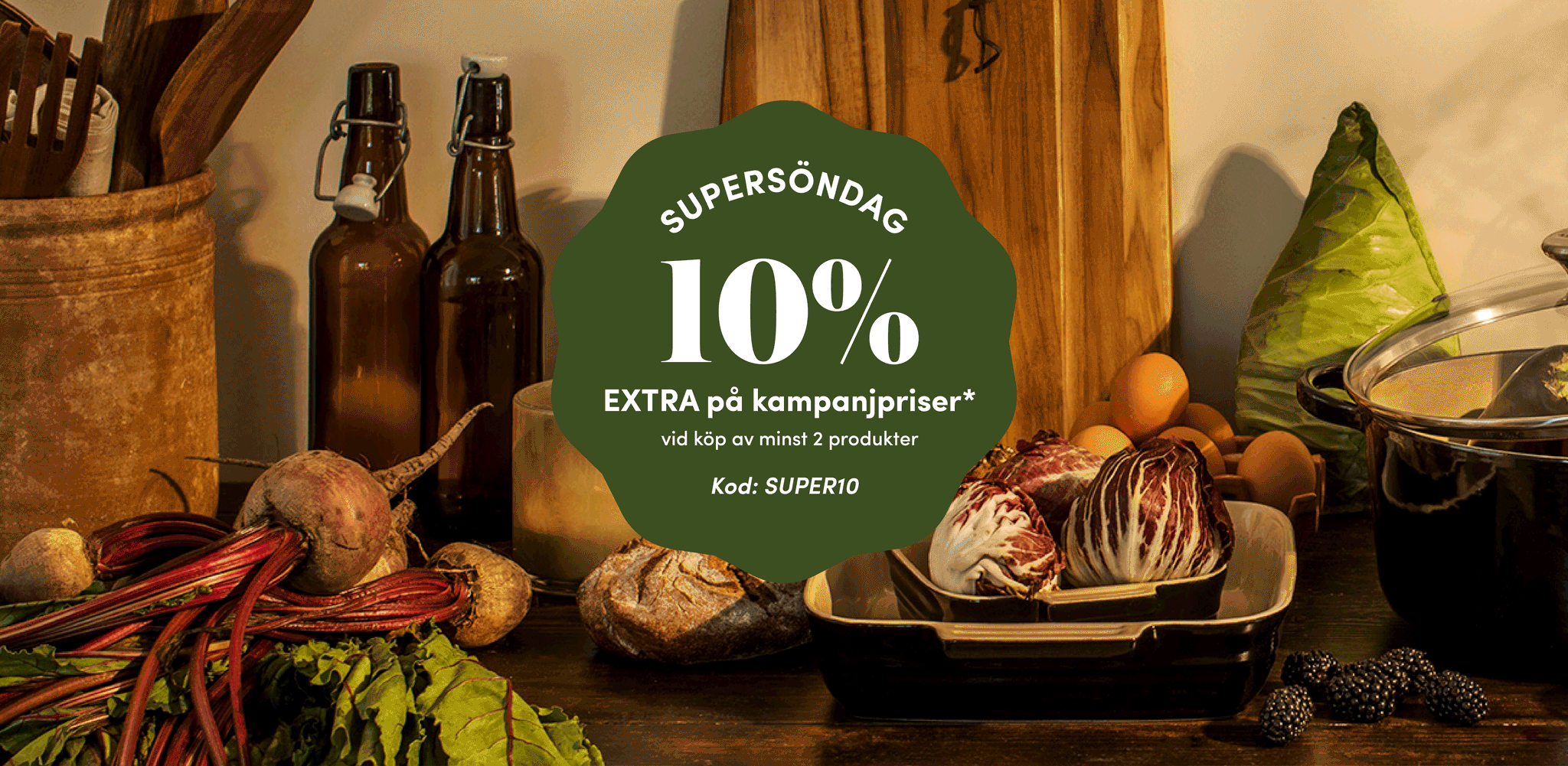 10% på kampanjpriser, vid köp av 2 eller fler kampanjprodukter