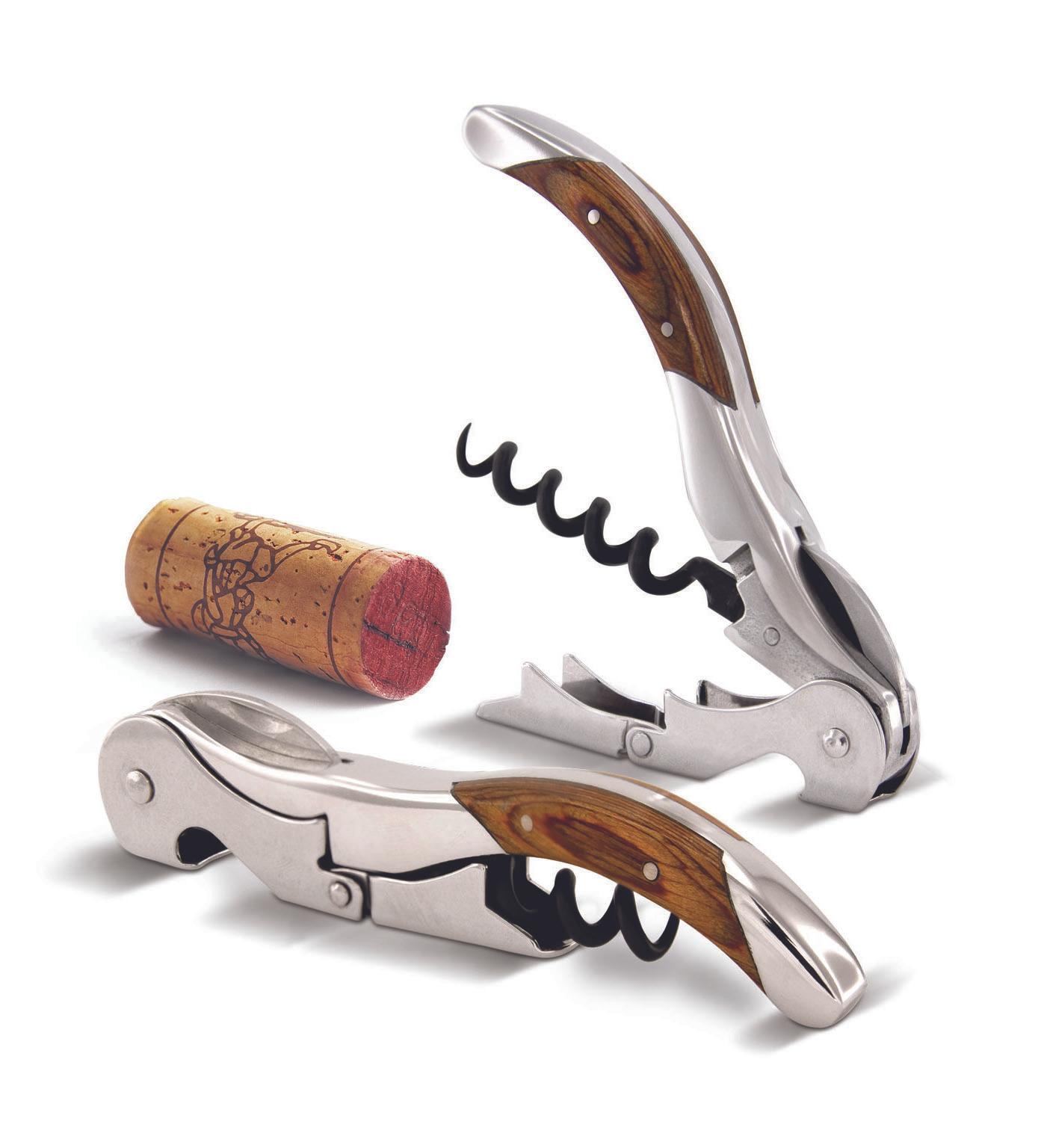 Korkkiruuvi tarjoilijan korkkiruuvit ruostumaton teräs puu viinipullon avaaja