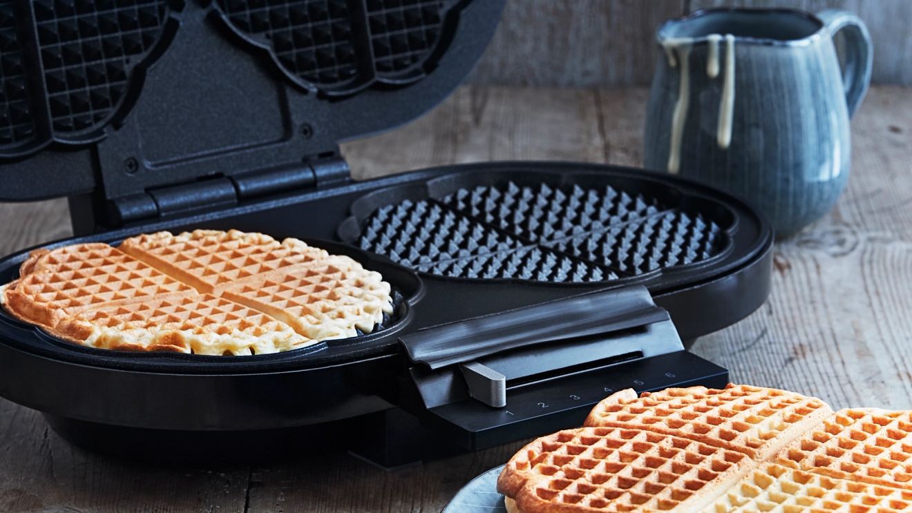 Wilfa vaffeljern med stekte vafler