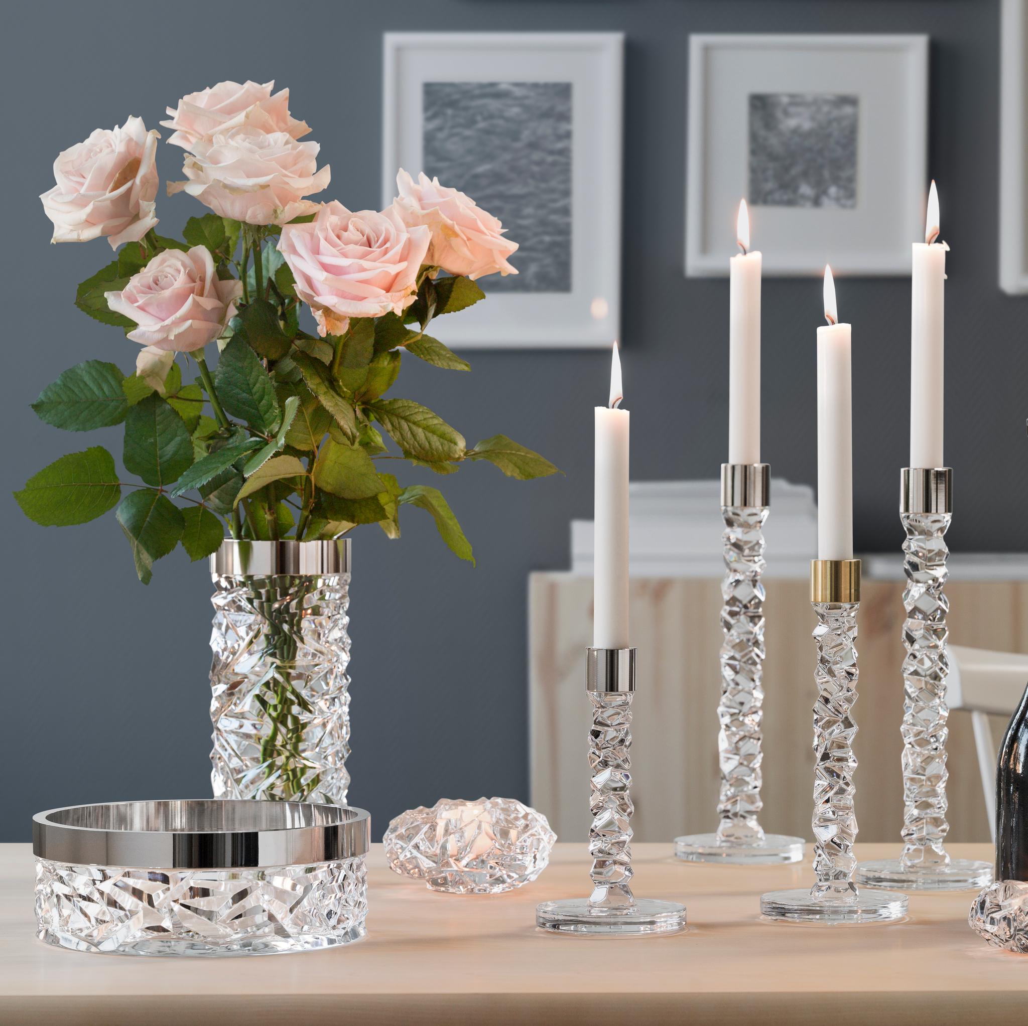 orrefors kynttilänjalat kynttilänjalka kulho kristalli orrefors maljakko