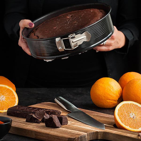 Halloween - Chokladkaka med apelsinfrosting