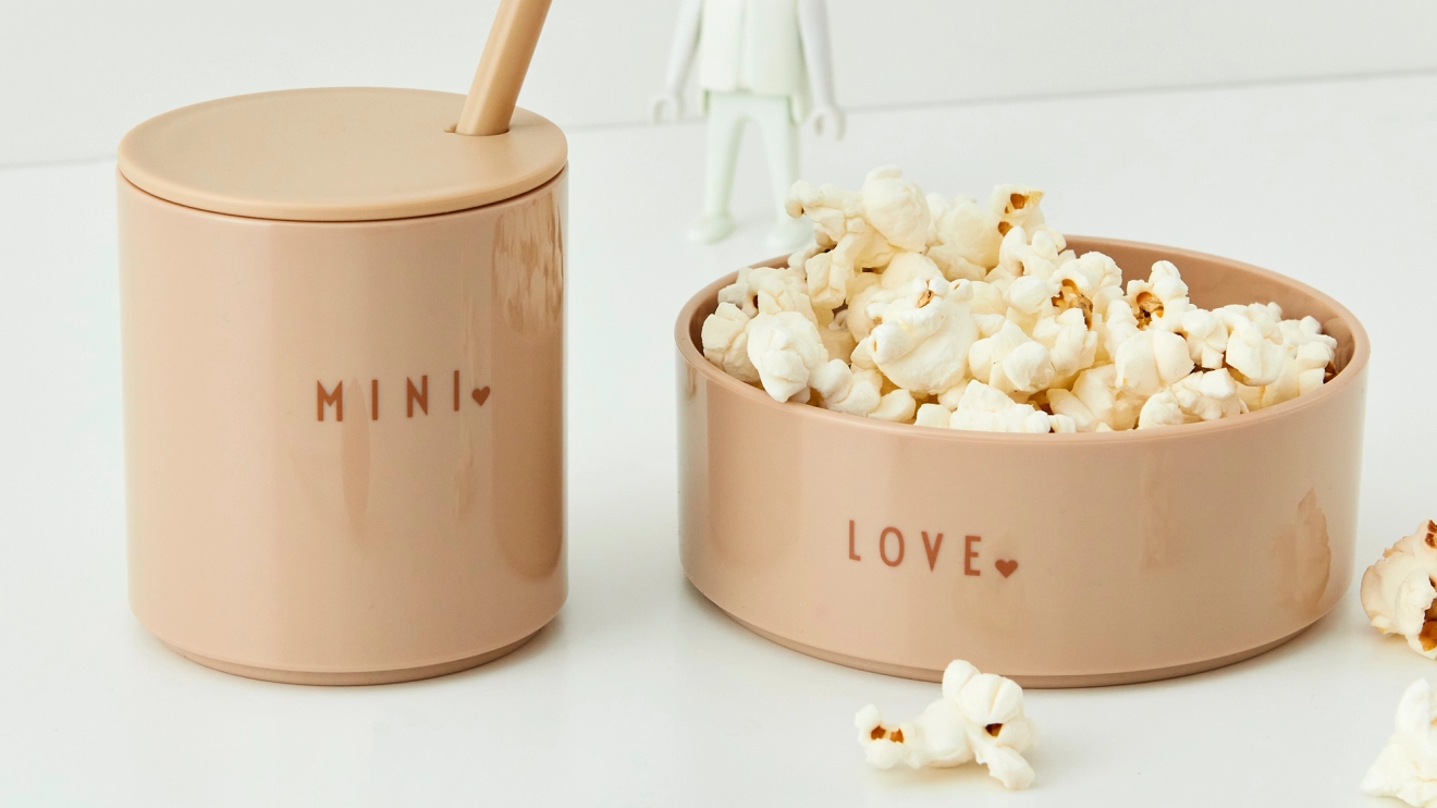 Design Letters mini favorite skål och mugg i nude