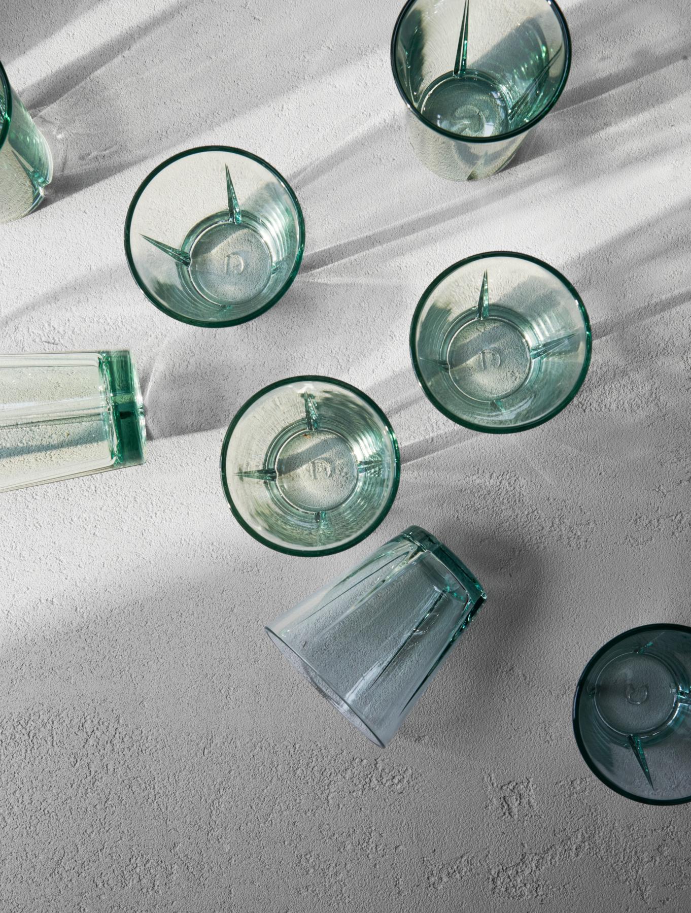 Rosendahl Grand Cru vesilasit lasit kierrätetyt lasit vihreä