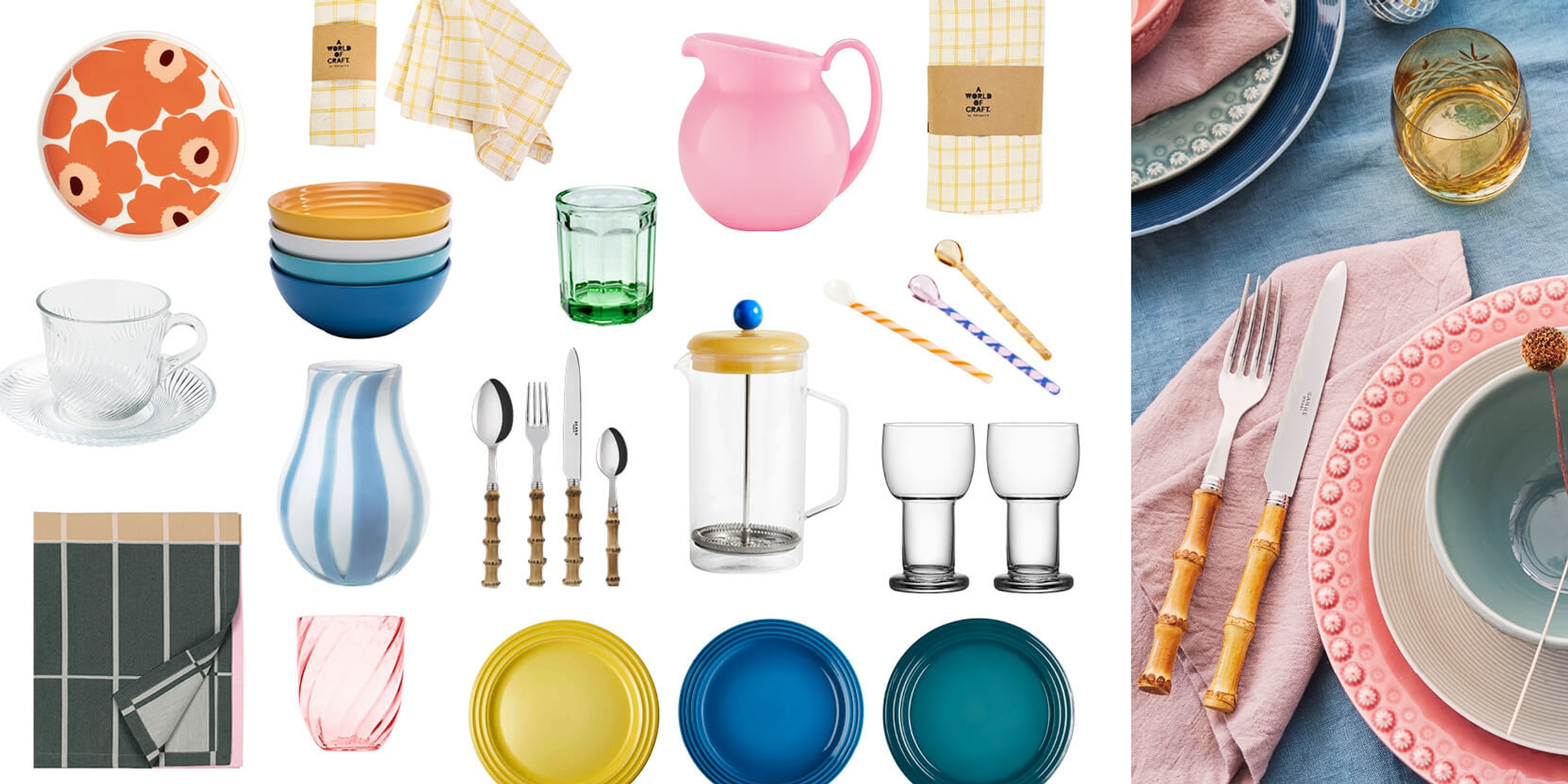 Sommerborddekking på 3 måter