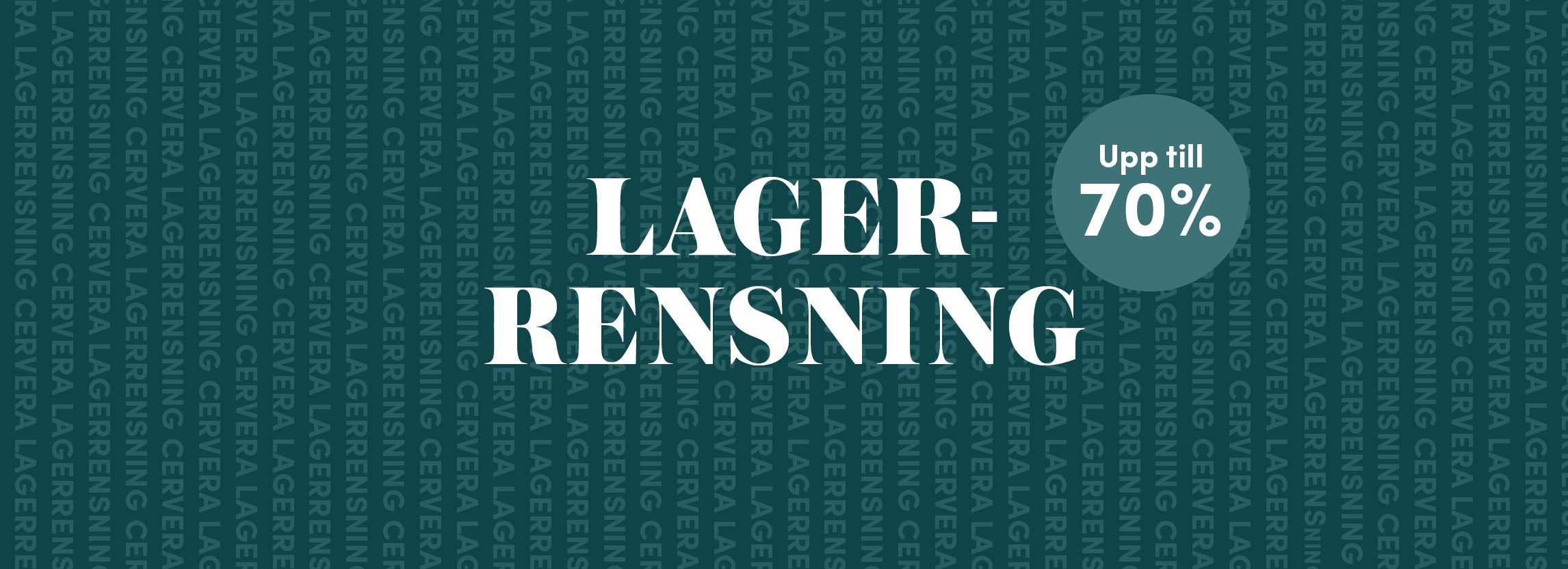Lagerrensning - upp till 70%