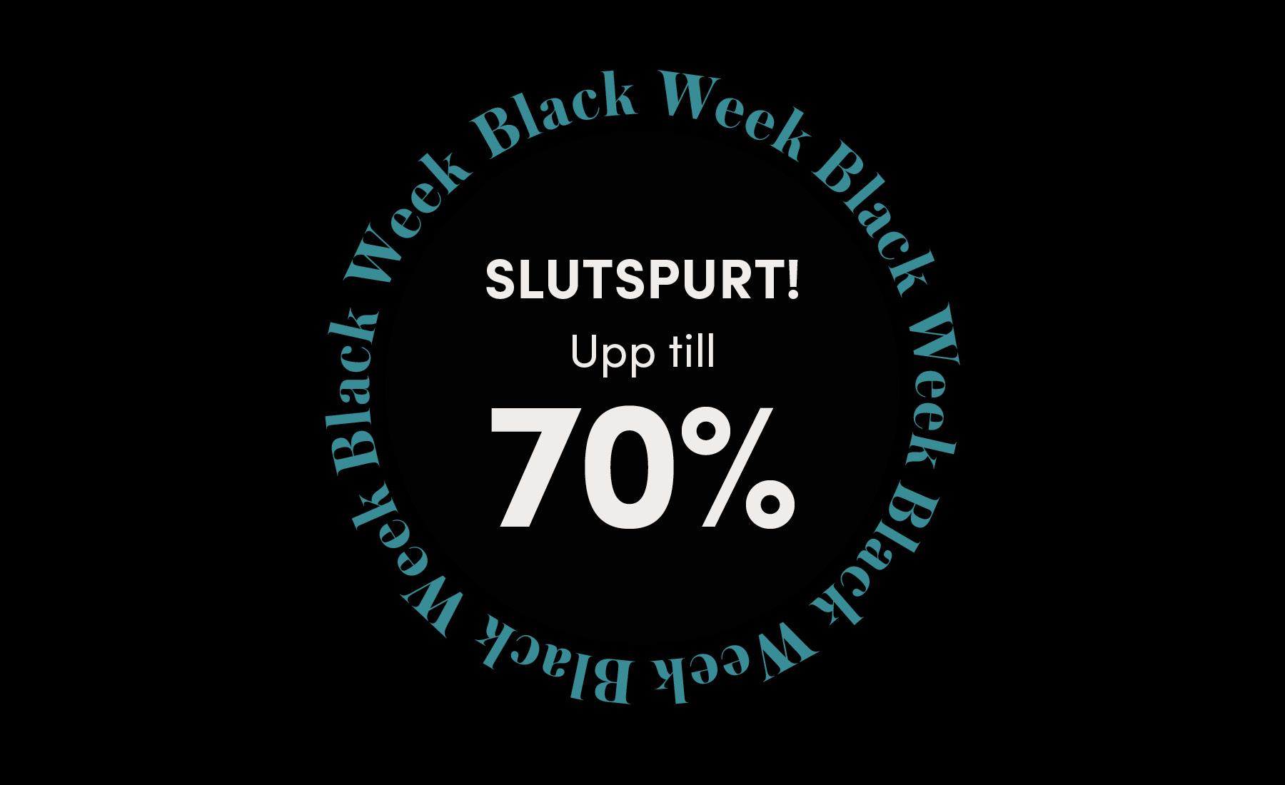 Black week erbjudanden: upp till 70% på black week