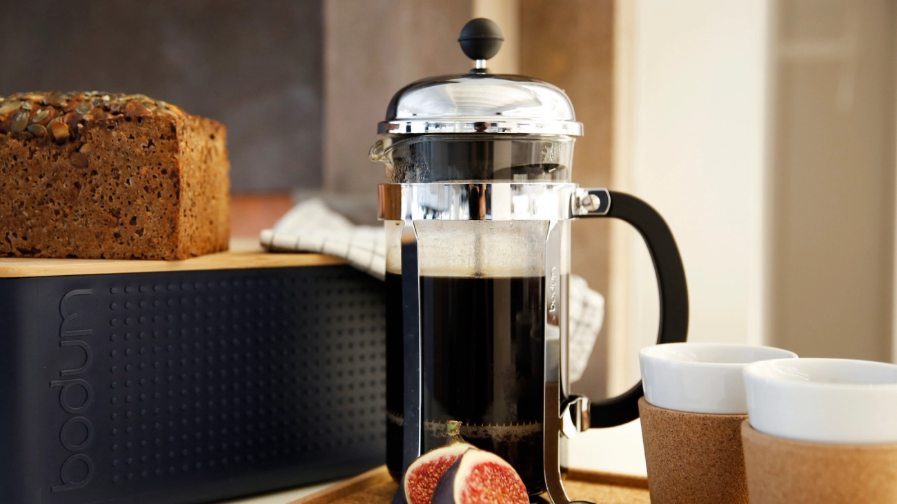 Kaffe & teartikler, presskanne med kaffe