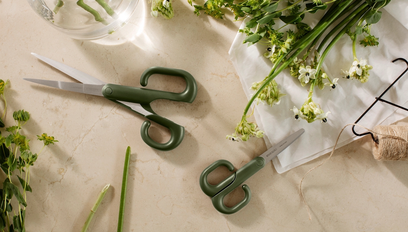 Sakset Eva sololta värissä vihreä