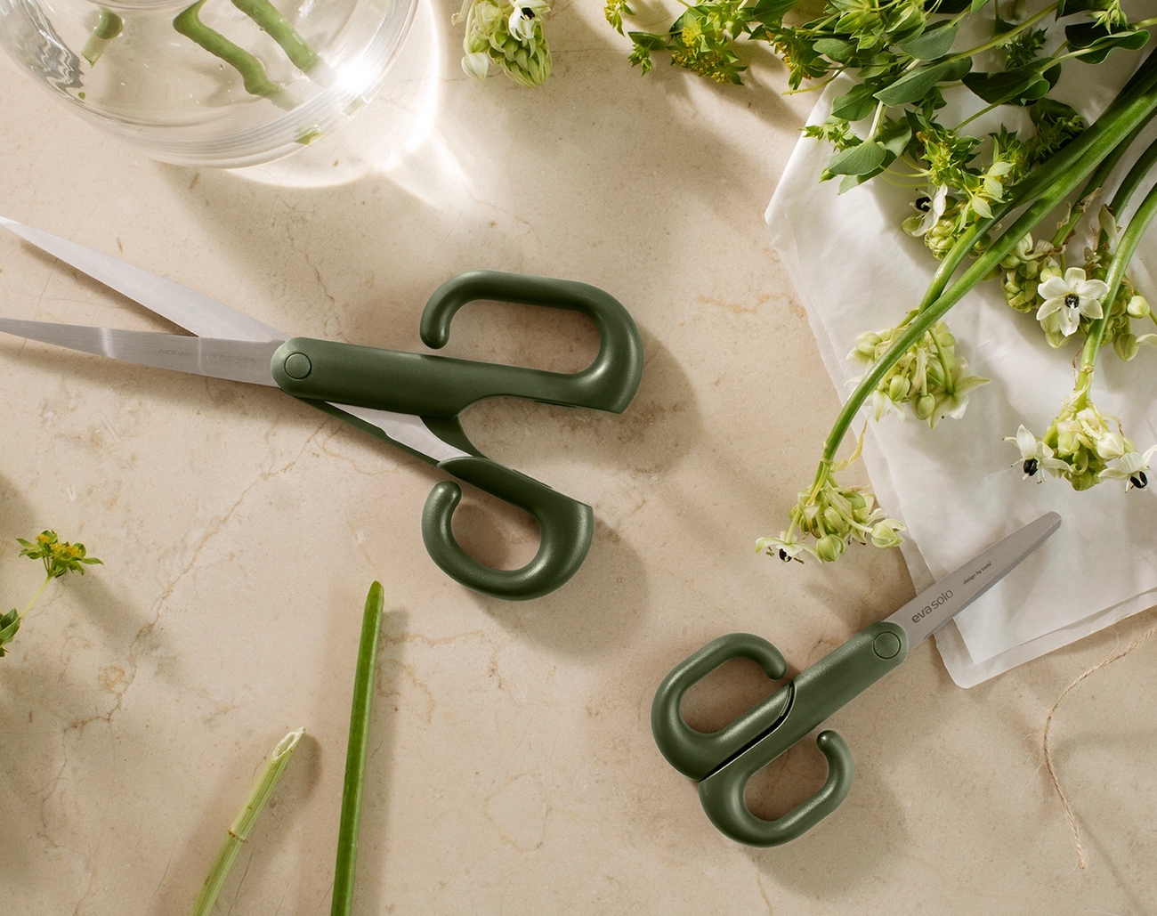 Sakset Eva sololta värissä vihreä