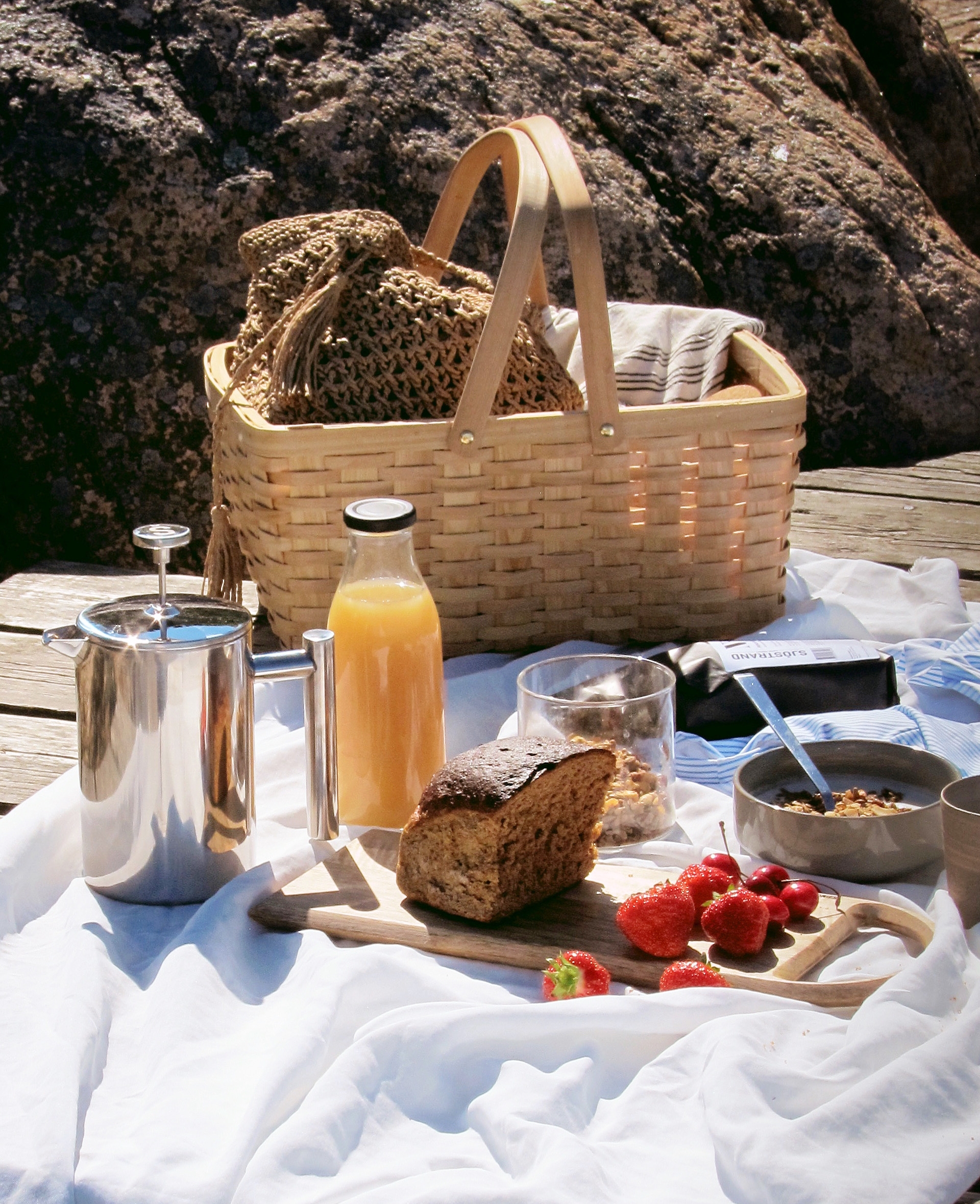 Picknick på en brygga