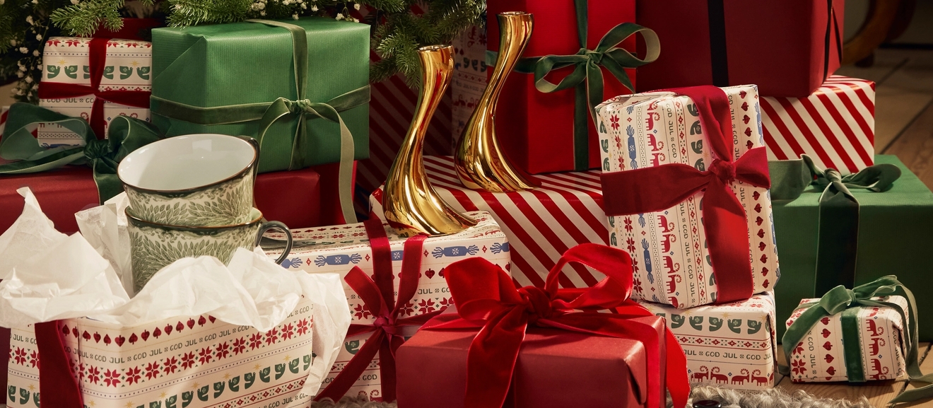 Topplista av julklappar från Cervera inslagna i fint julpapper