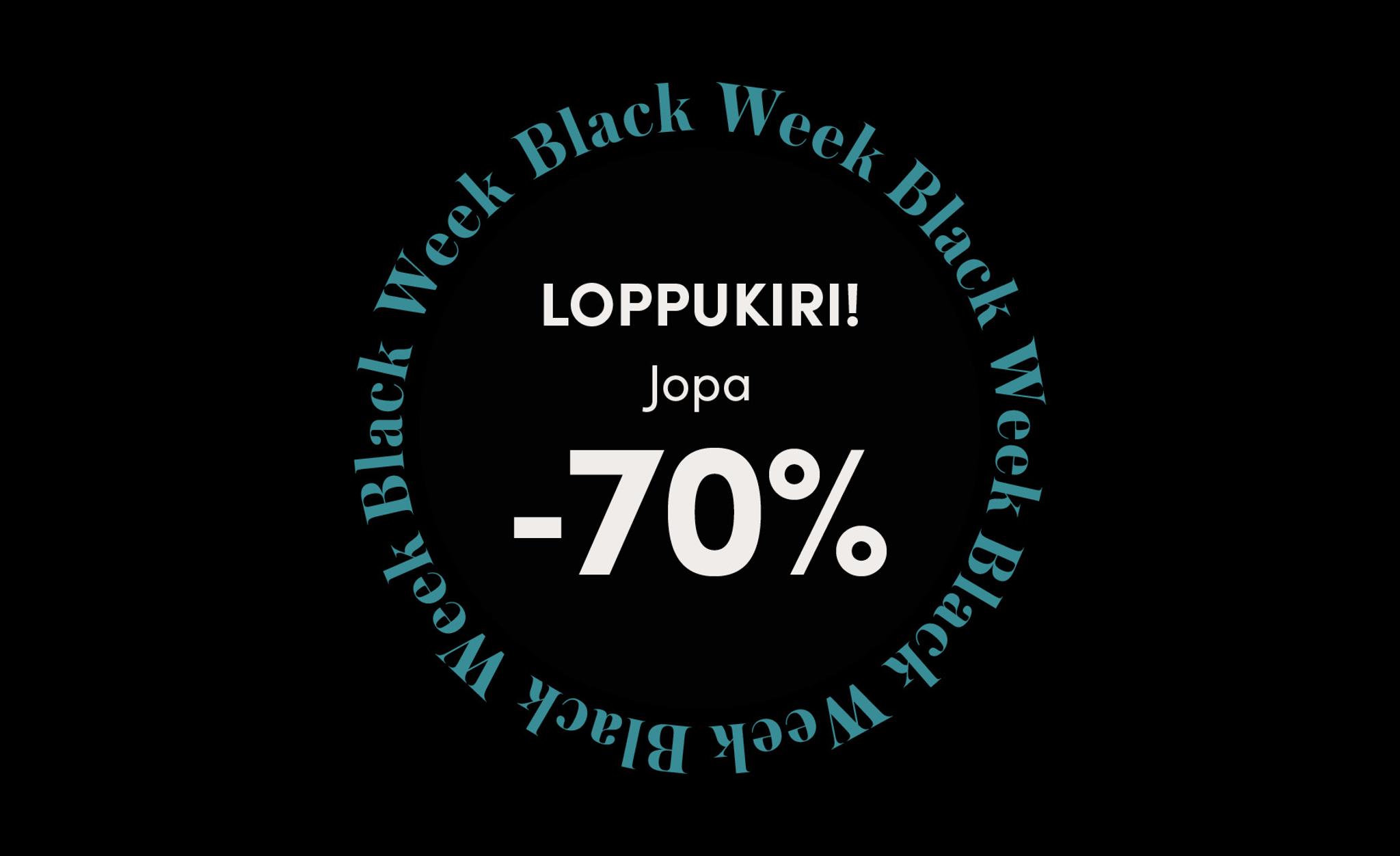 Black Week -tarjoukset: jopa 70 %