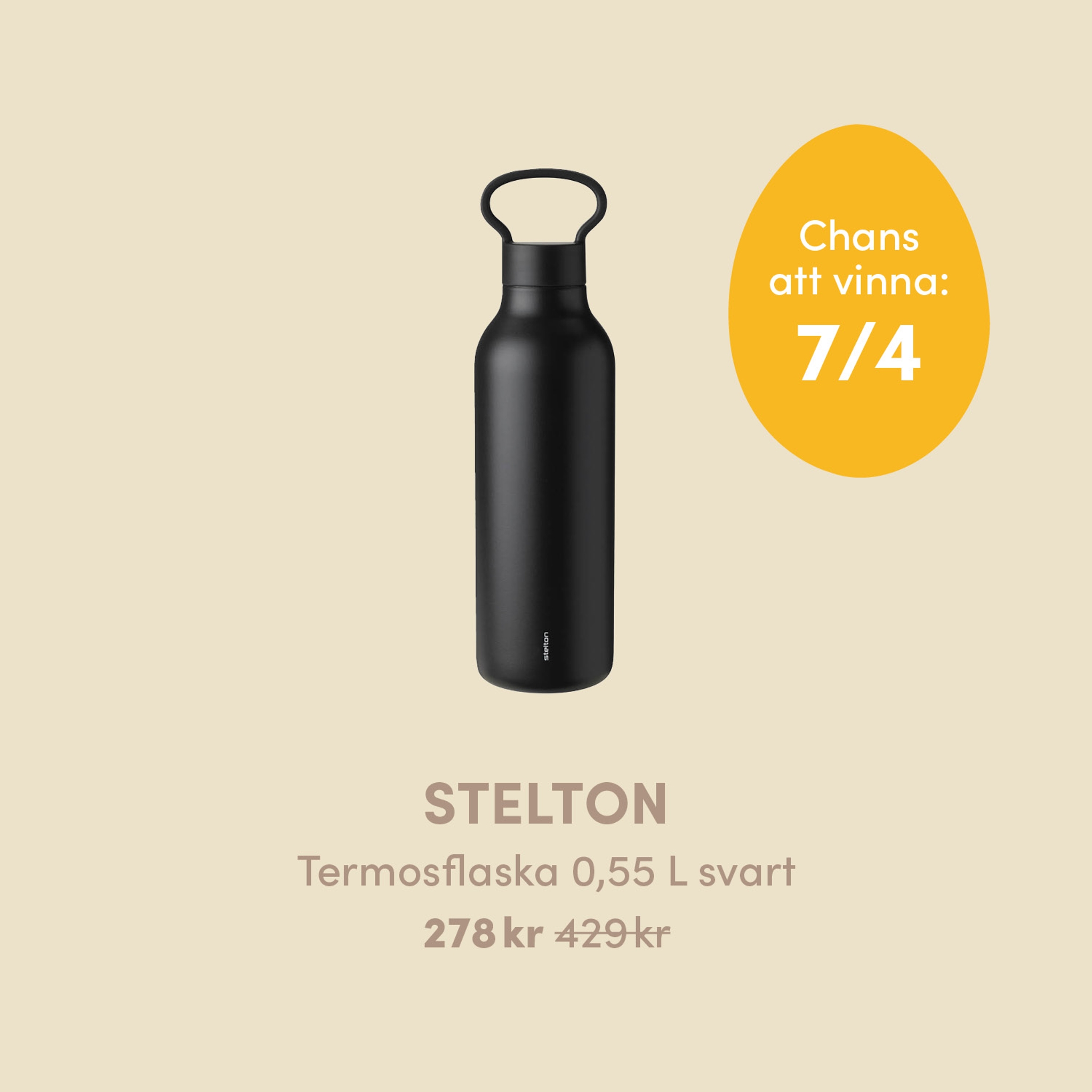 Stelton termosflaska 0,55 L i färgen svart