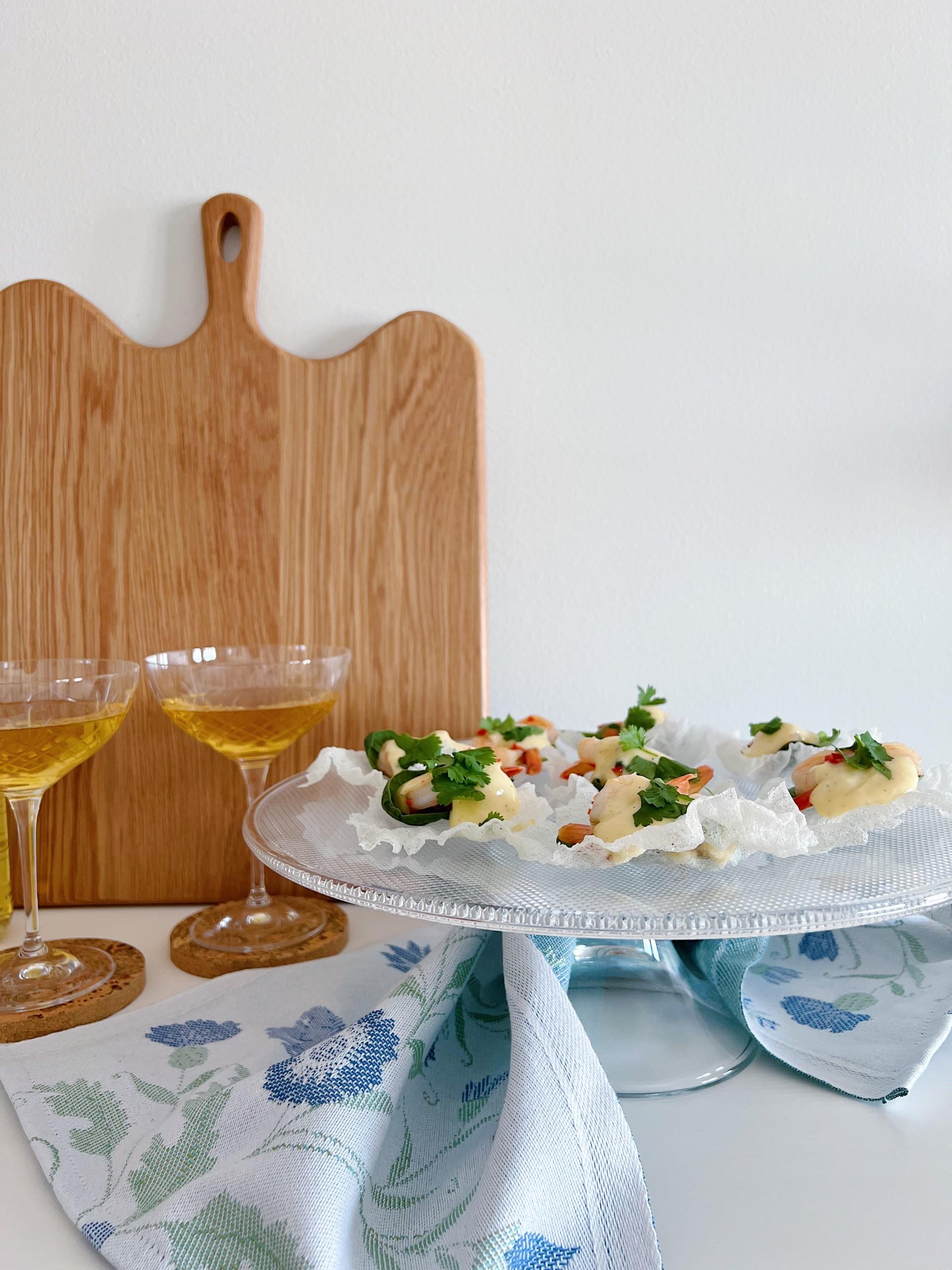 Stekt Rispapper Friterat rispapper med räkor och limeaioli - Cervera